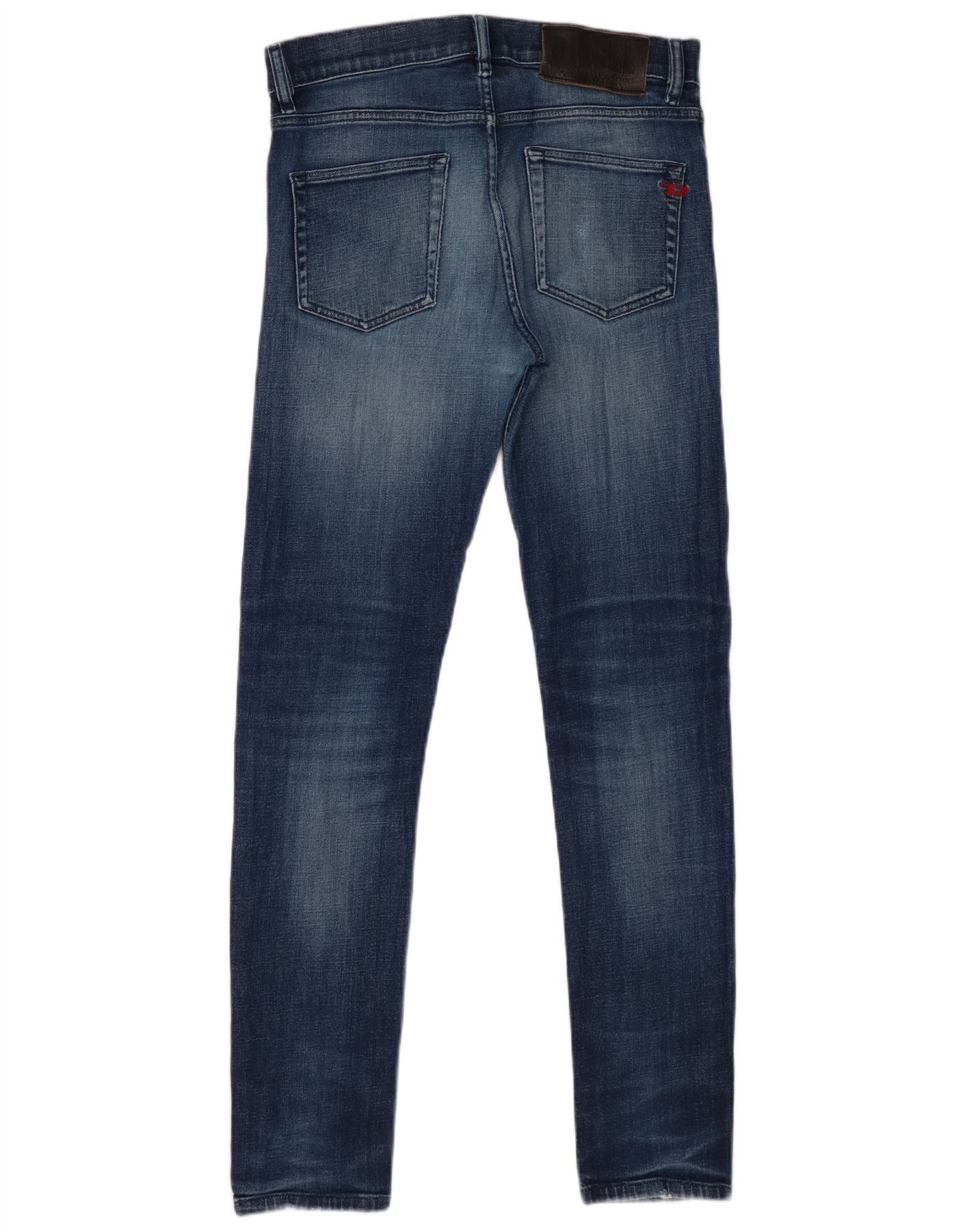 Diesel Womens Larkee Distressed Skinny Jeans W29 L30 Blue Cotton Size 42" / US 20 - 2 Thumbnail