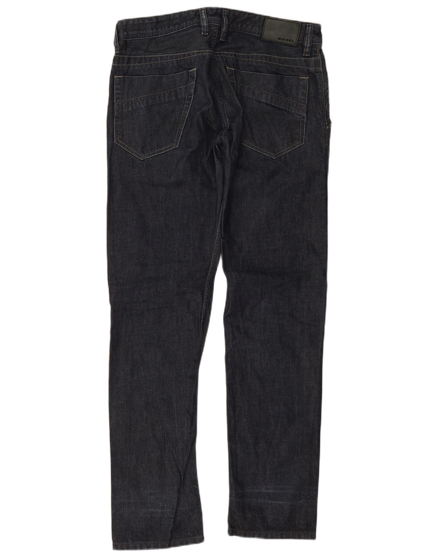 Diesel Mens Bhetto Regular Slim Straight Jeans W31 L32 Blue Cotton Size US 31 - 2 Thumbnail