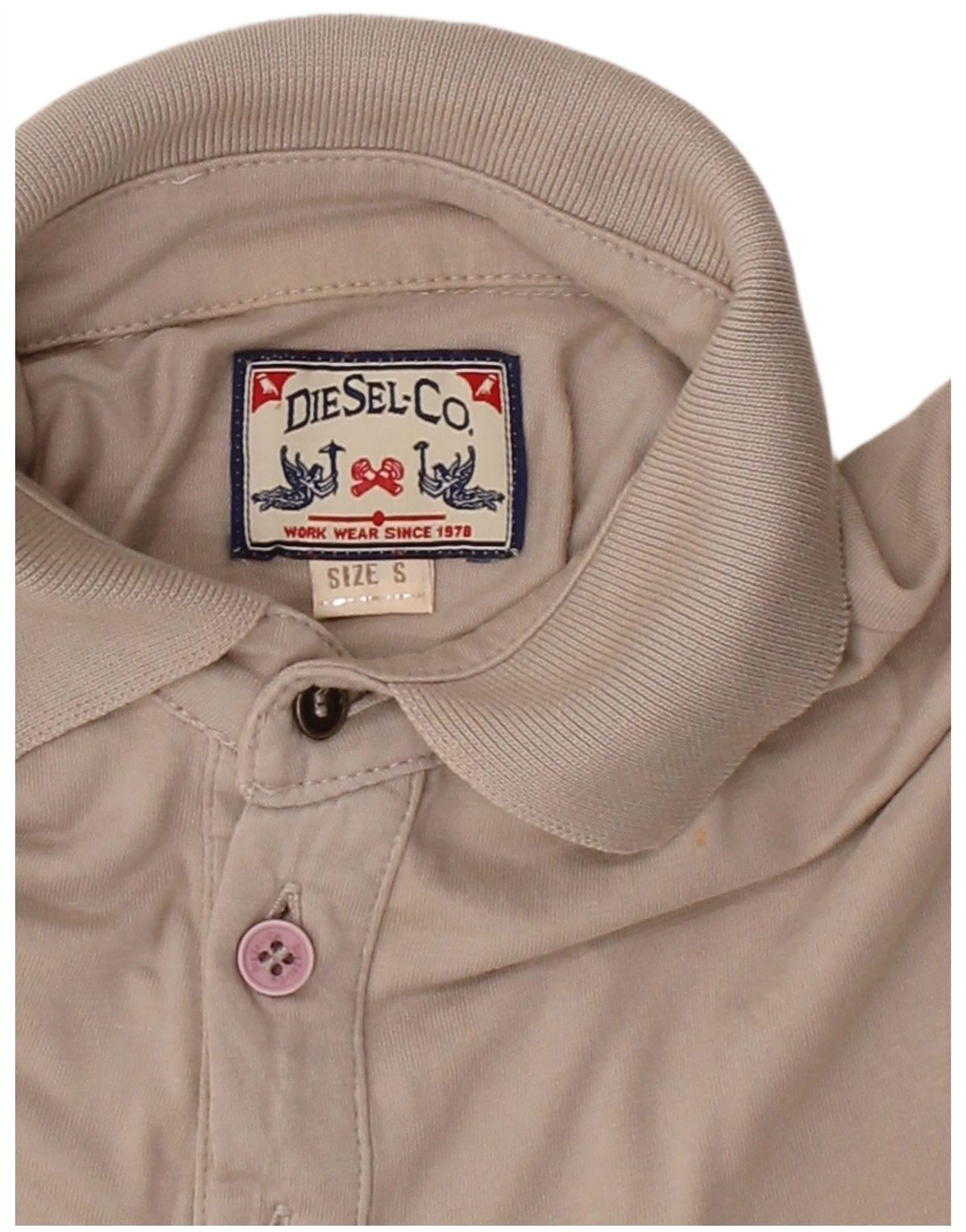 Diesel Mens Polo Shirt Small Beige Size US S / EU 44-46 / 1 - 5 Thumbnail