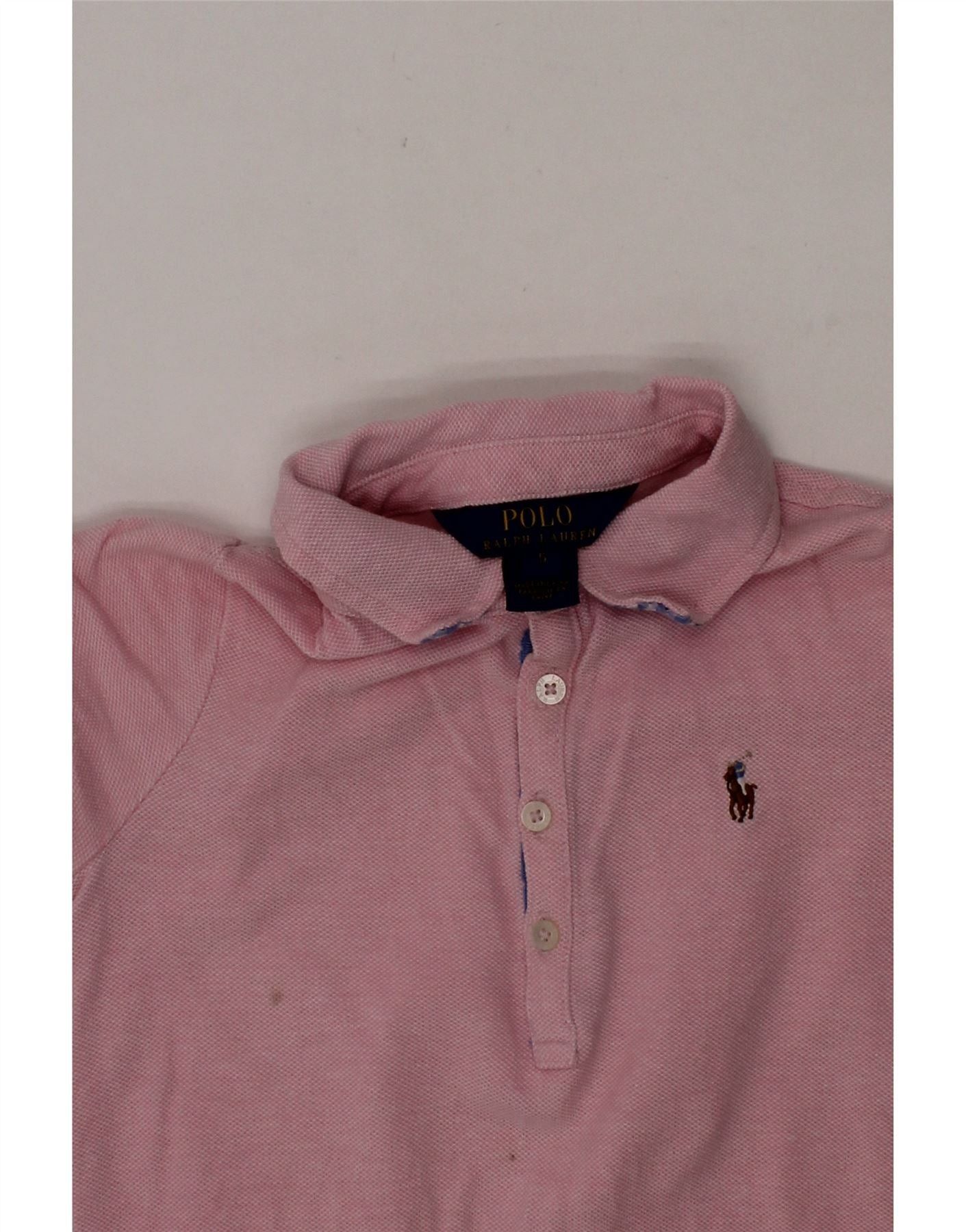 Polo Ralph Lauren Girls Polo Dress 4-5 Years Pink Cotton Size XS / US 0-2 / IT 36-38 - 4 Thumbnail