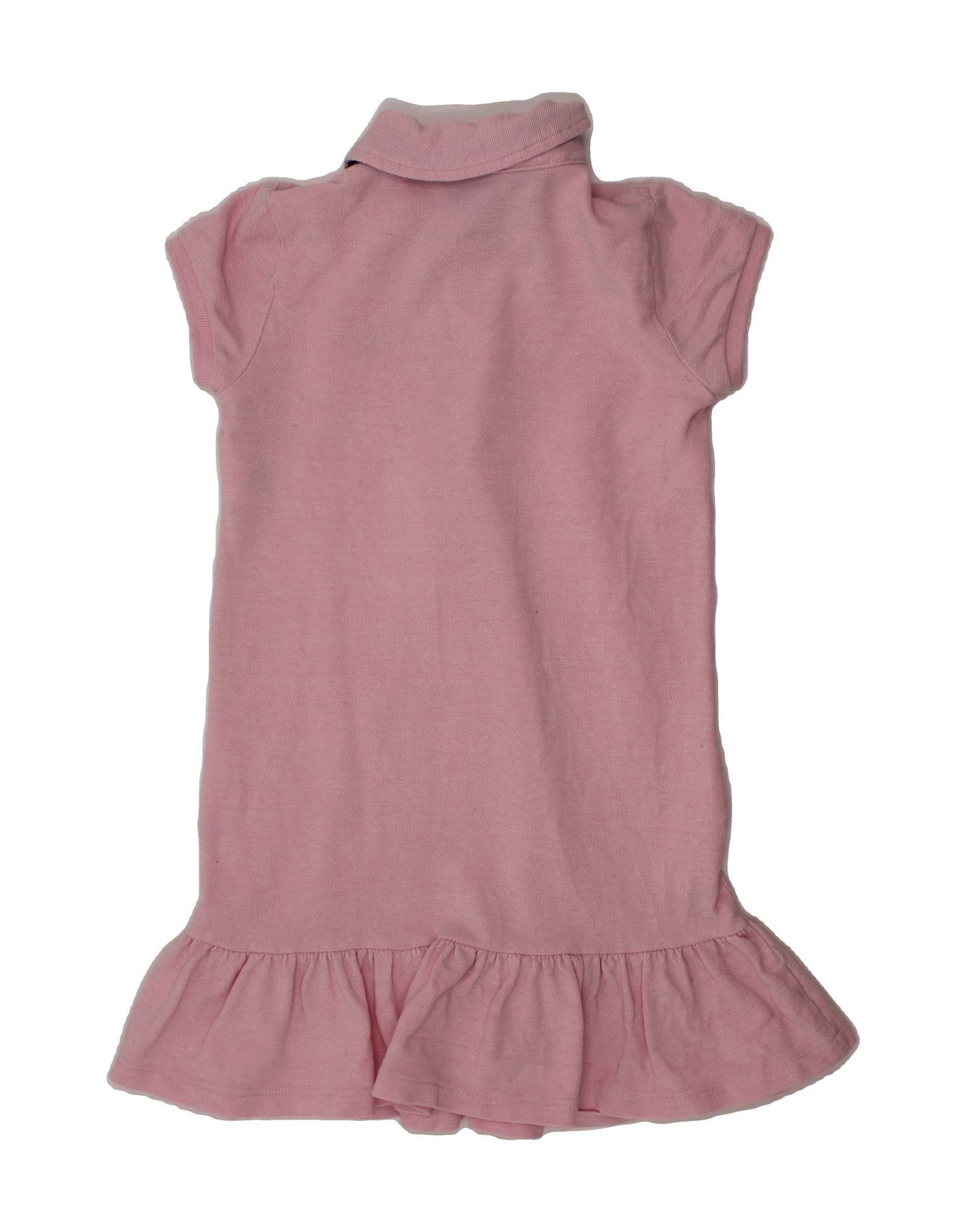 Polo Ralph Lauren Girls Polo Dress 4-5 Years Pink Cotton Size XS / US 0-2 / IT 36-38 - 2 Thumbnail
