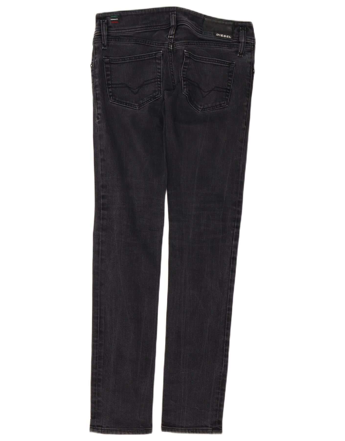 Diesel Womens Matic Slim Jeans W27 L32 Black Cotton Size 42" / US 20 - 2 Thumbnail