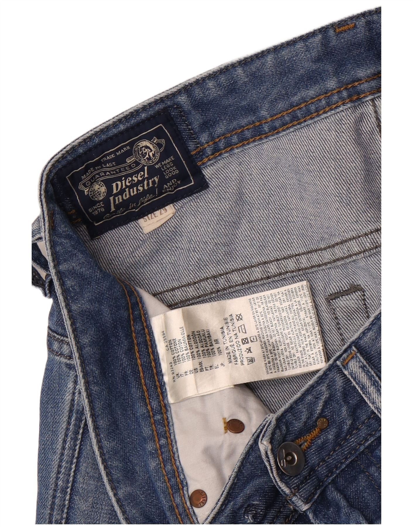 Diesel Mens Denim Shorts W29 Medium Blue Cotton Size US 30 / EU 46 - 4 Thumbnail