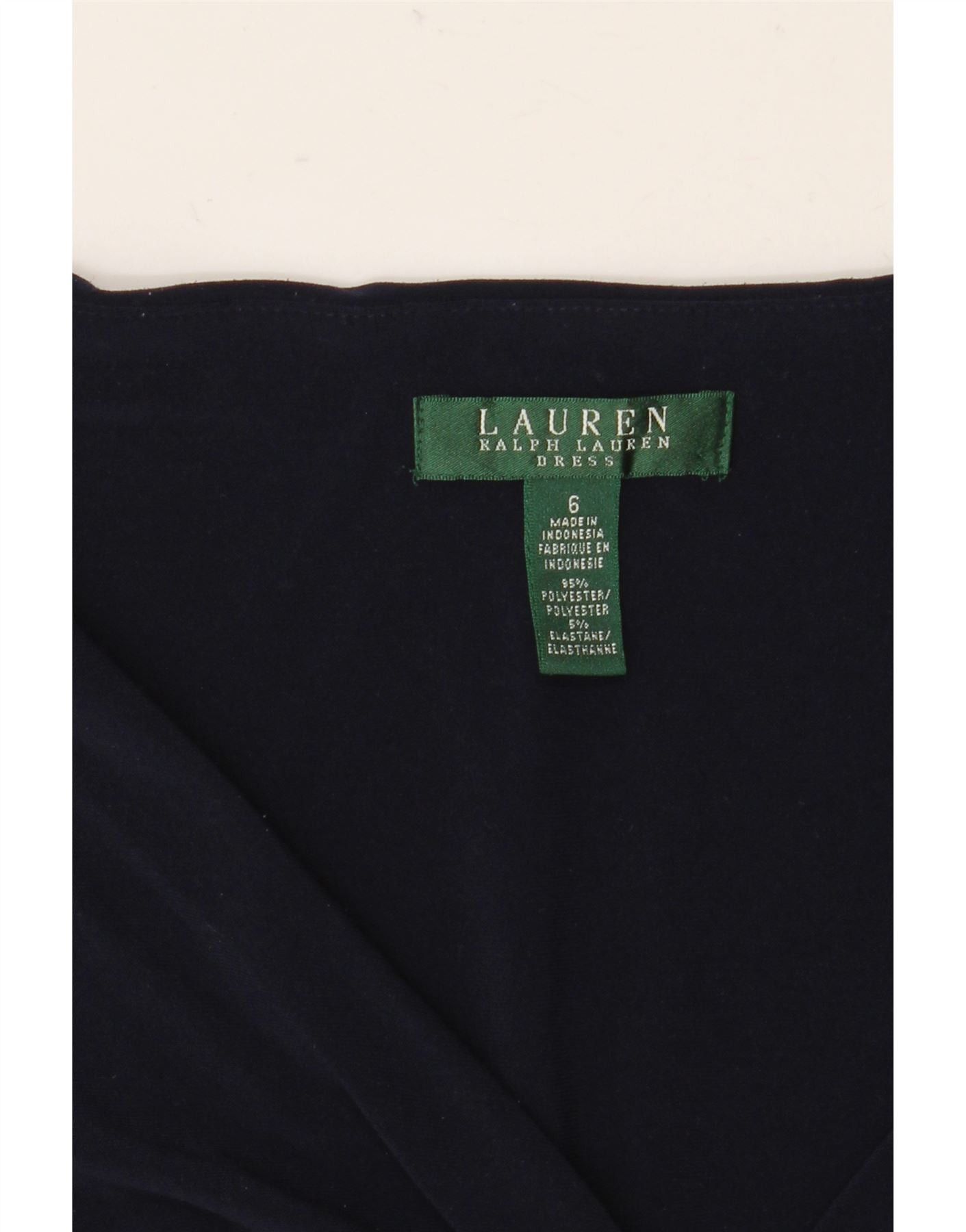 Ralph Lauren Womens Sheath Dress US 6 Medium Navy Blue Polyester Size XS / US 0-2 / IT 36-38 - 4 Thumbnail