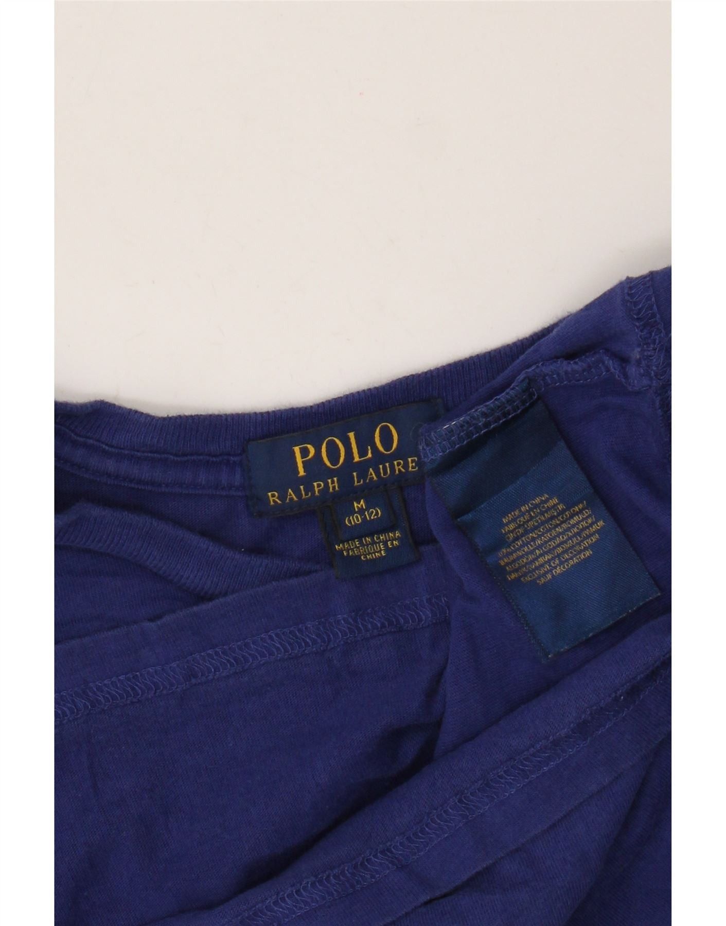 Polo Ralph Lauren Boys T-Shirt Top 10-11 Years Medium Blue Cotton Size M / US 6-8 / IT 42-44 - 3 Thumbnail
