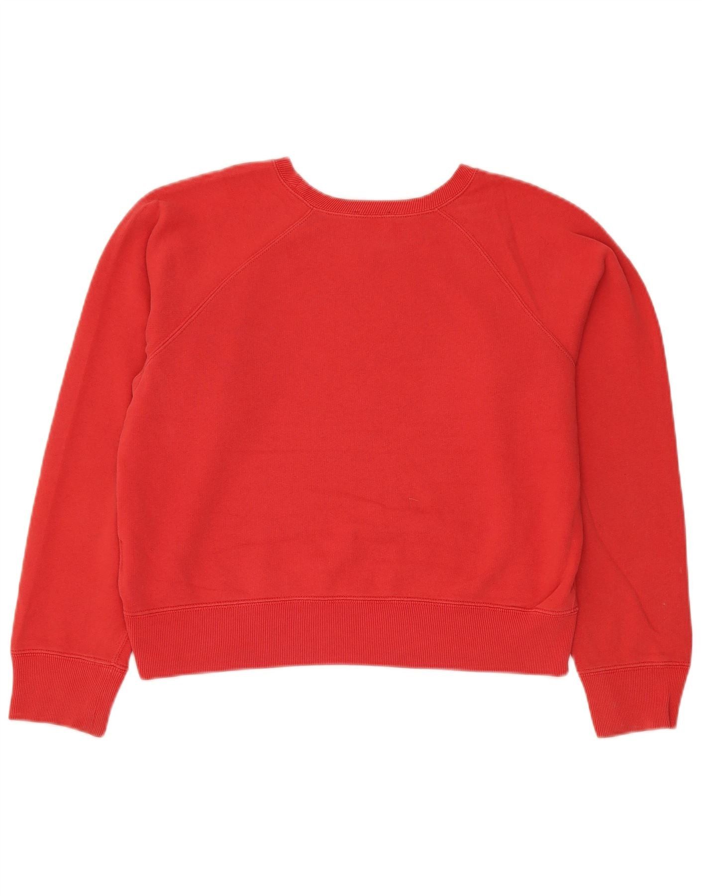 Polo Ralph Lauren Womens Overd Sweatshirt Jumper UK 14 Medium Red Size XL / US 12-14 / IT 48-50 - 2 Thumbnail