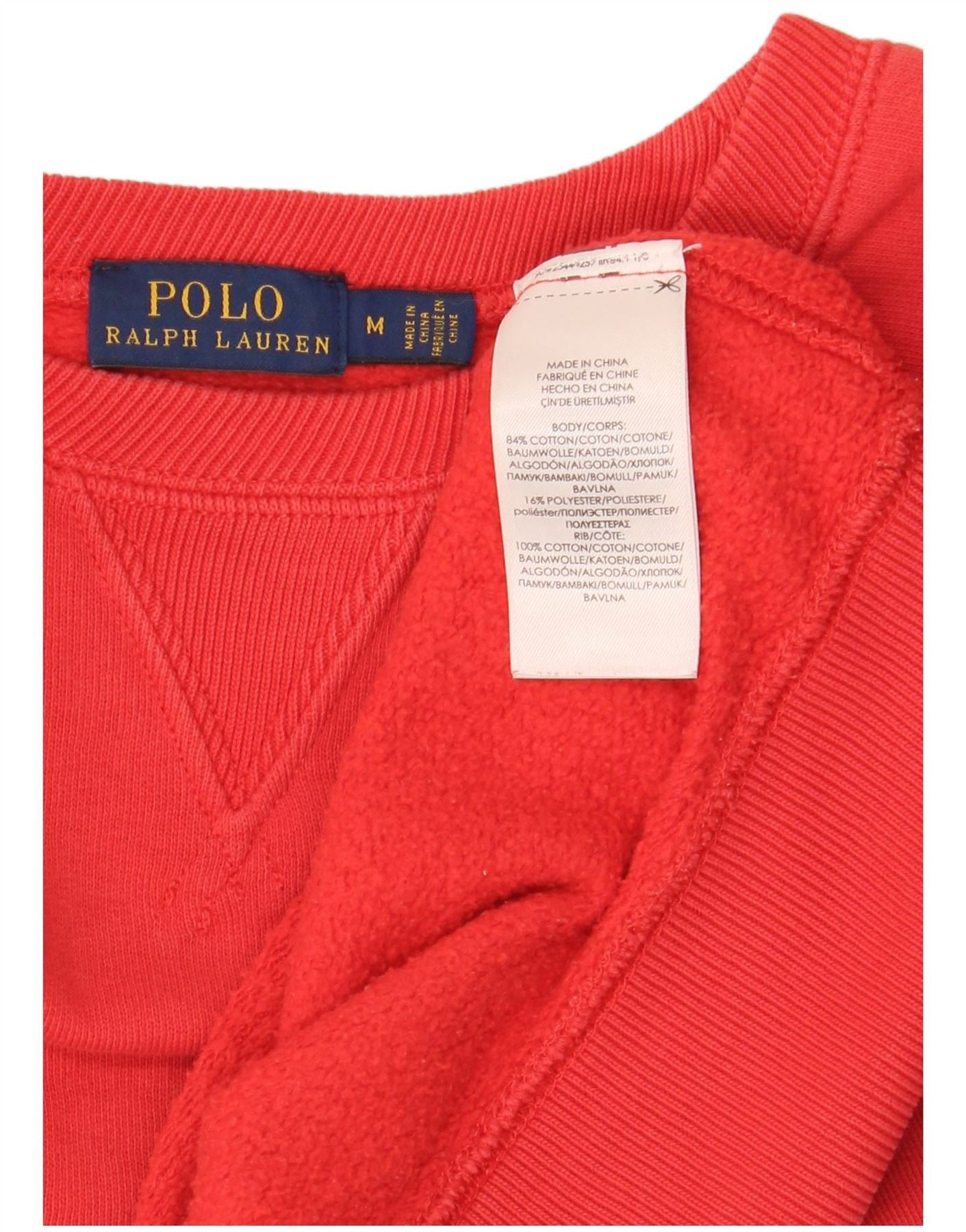 Polo Ralph Lauren Womens Overd Sweatshirt Jumper UK 14 Medium Red Size XL / US 12-14 / IT 48-50 - 5 Thumbnail