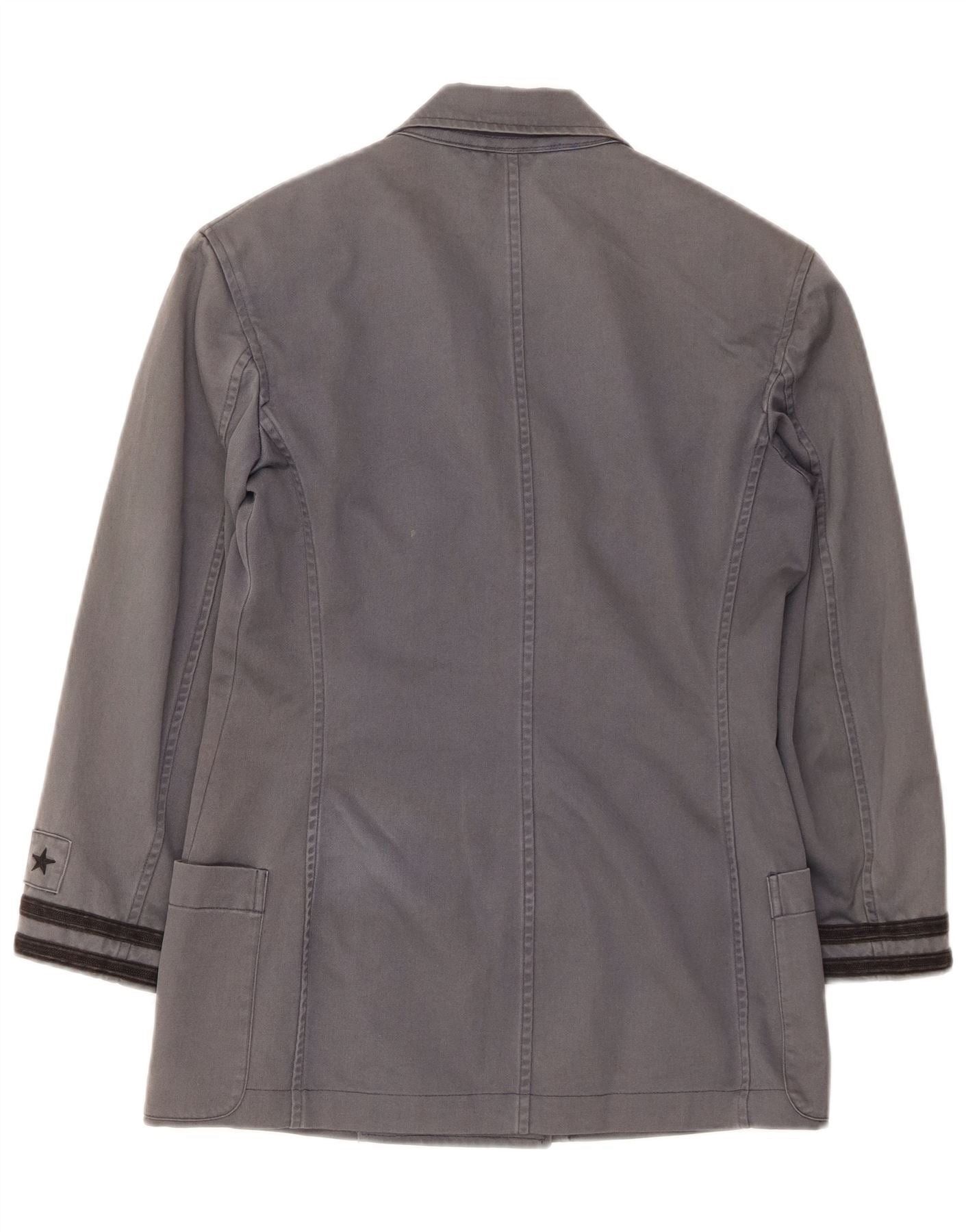 Ralph Lauren Womens Double Breasted Overcoat US 4 Small Grey Cotton Size XS / US 0-2 / IT 36-38 - 2 Thumbnail