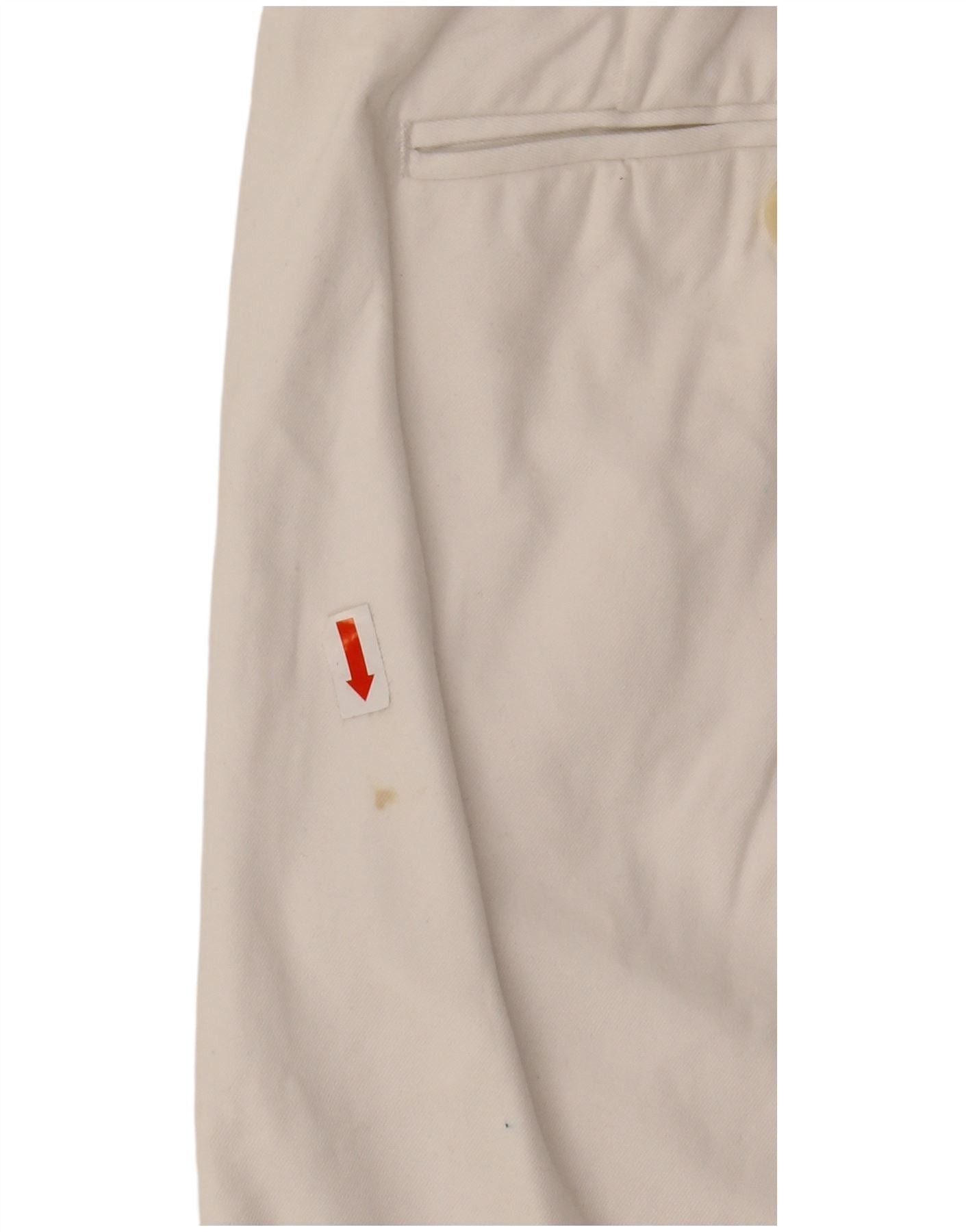 Polo Ralph Lauren Womens Custom Fit Suit Trousers W36 L34 White Cotton Size 26" / US 2 / IT 38 - 3 Thumbnail
