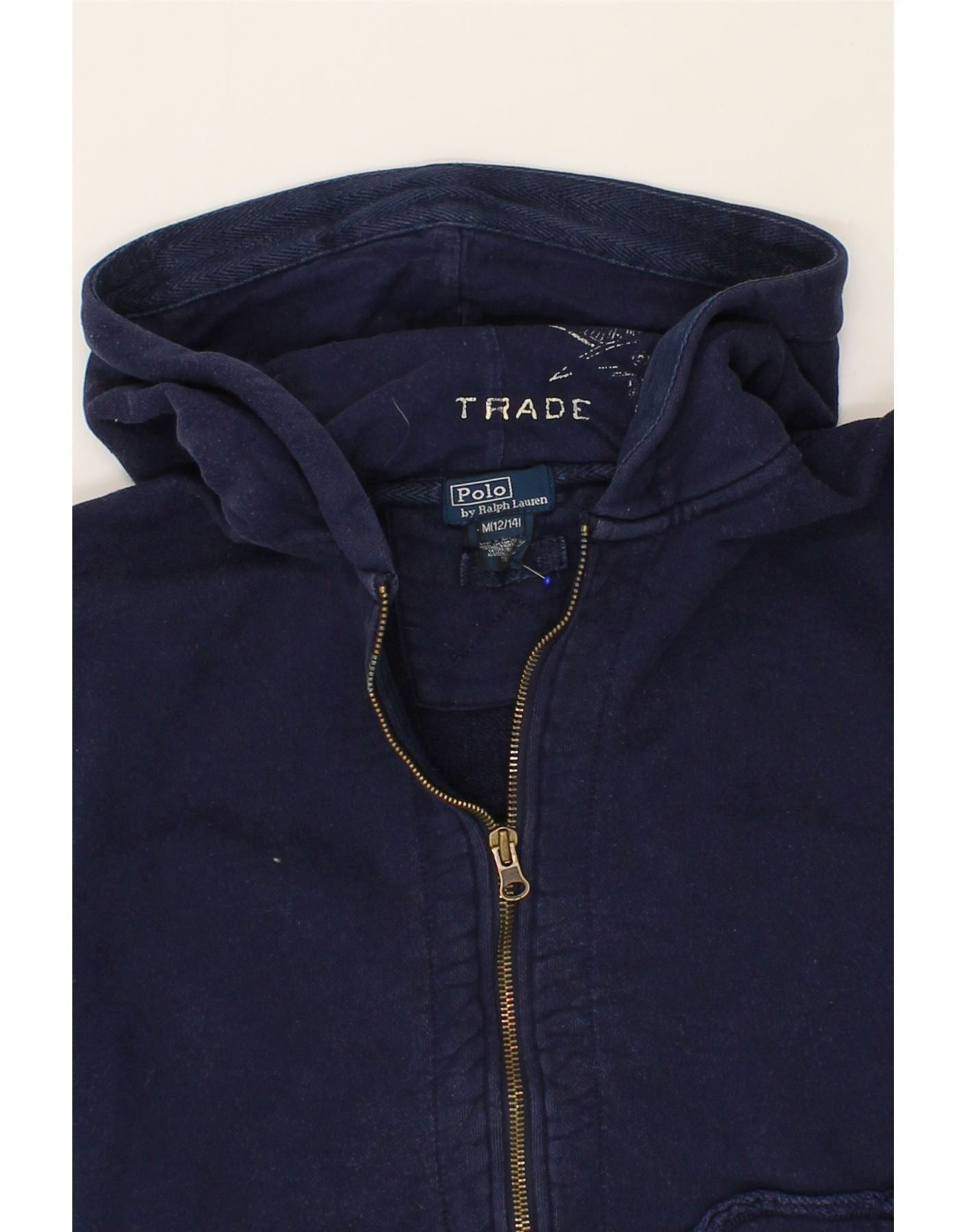 Polo Ralph Lauren Girls Zip Hoodie Sweater 12-13 Years Medium Navy Blue Size M / US 6-8 / IT 42-44 - 3 Thumbnail