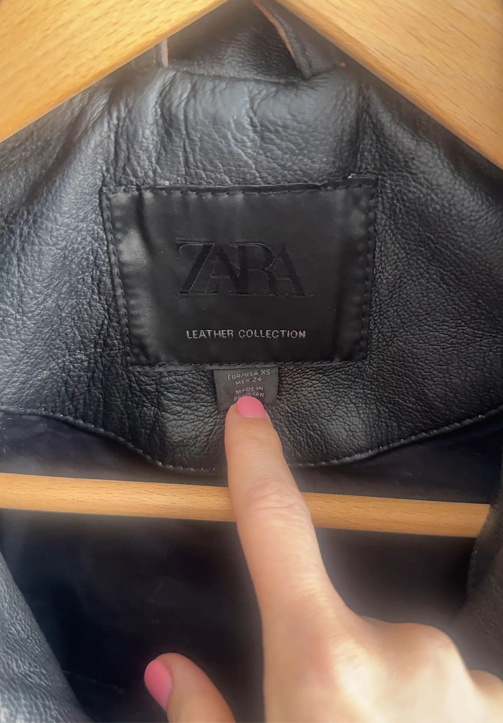 Zara Zara Leather Jacket Size XS / US 0-2 / IT 36-38 - 2 Thumbnail