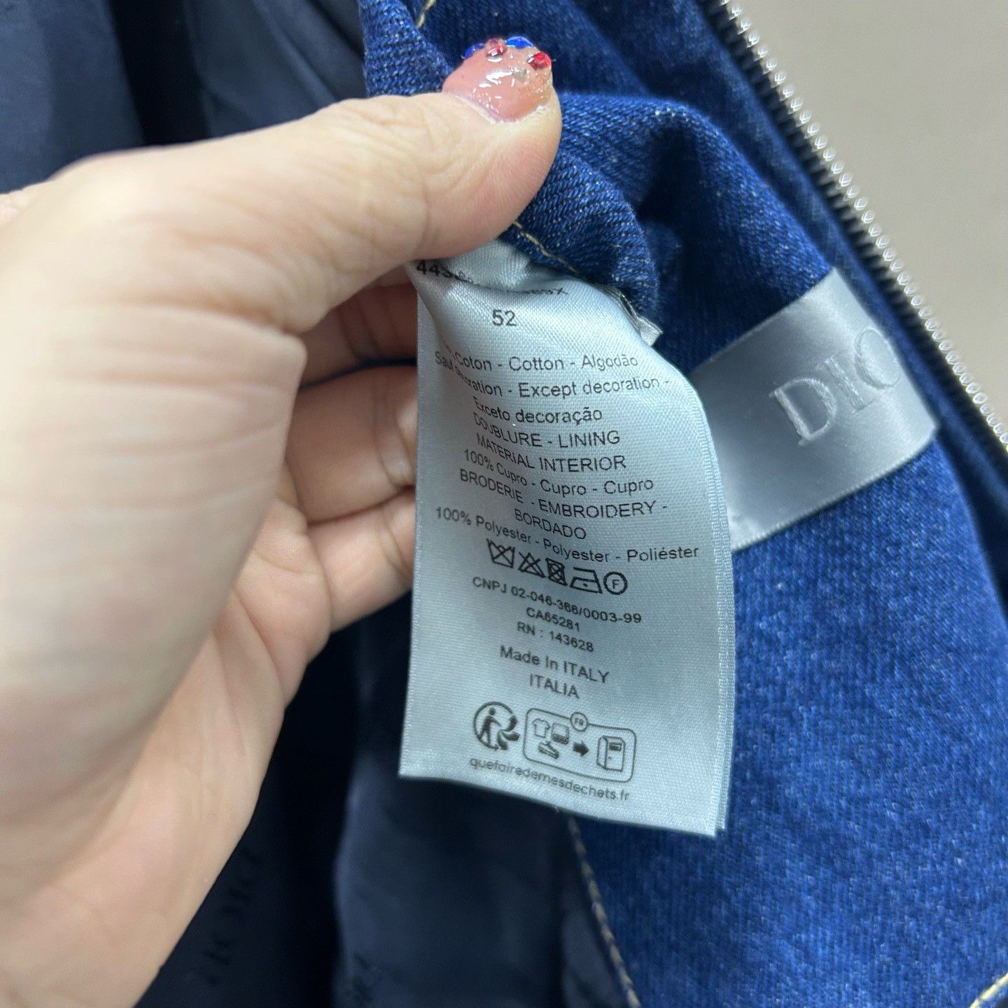 Dior Dior Embroidered Logo Denim Jacket Size L Size US L / EU 52-54 / 3 - 6 Thumbnail
