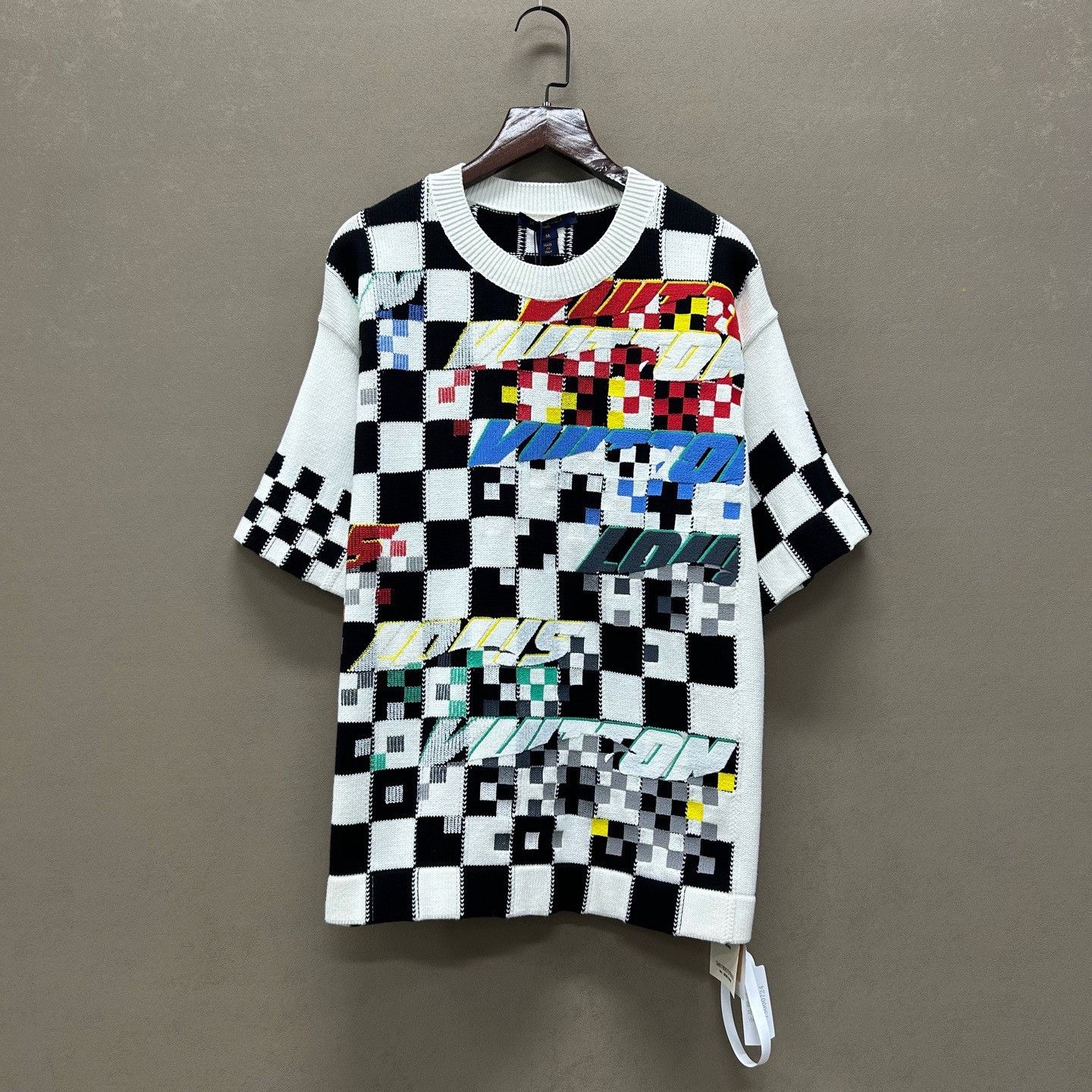 Louis Vuitton Louis Vuitton Checkered Logo Knit T-Shirt Size M Size US M / EU 48-50 / 2 - 2 Thumbnail