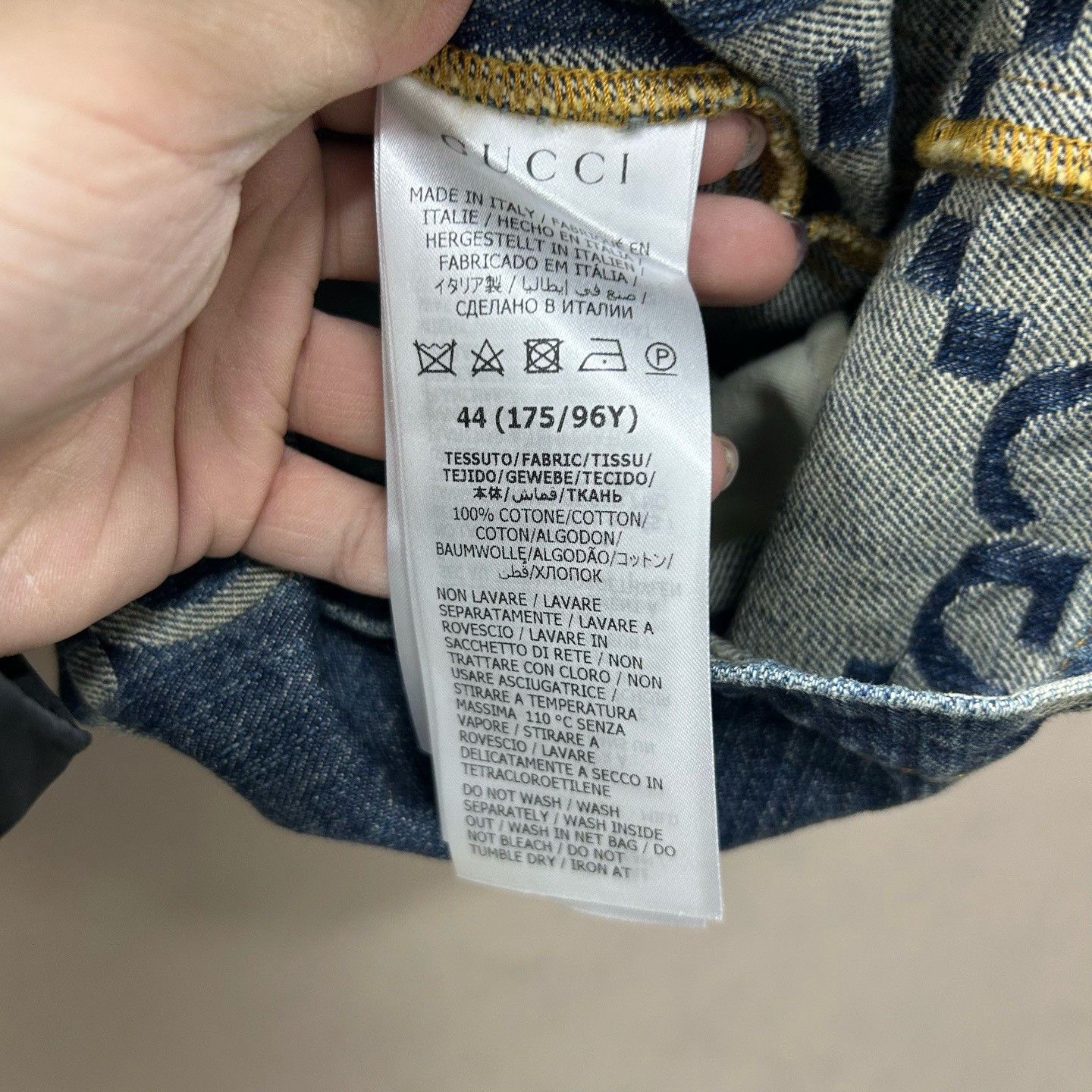 Gucci Gucci Monogram Denim Jumpsuit Size 44 Size 30" / US 8 / IT 44 - 5 Thumbnail