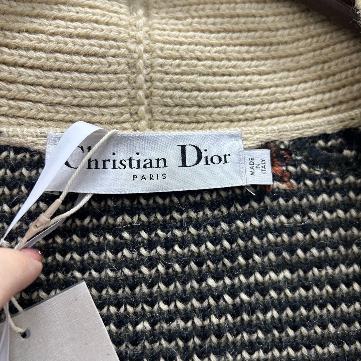 Dior Dior Contrast Knit Belted Cardigan Size XS Size XS / US 0-2 / IT 36-38 - 5 Thumbnail