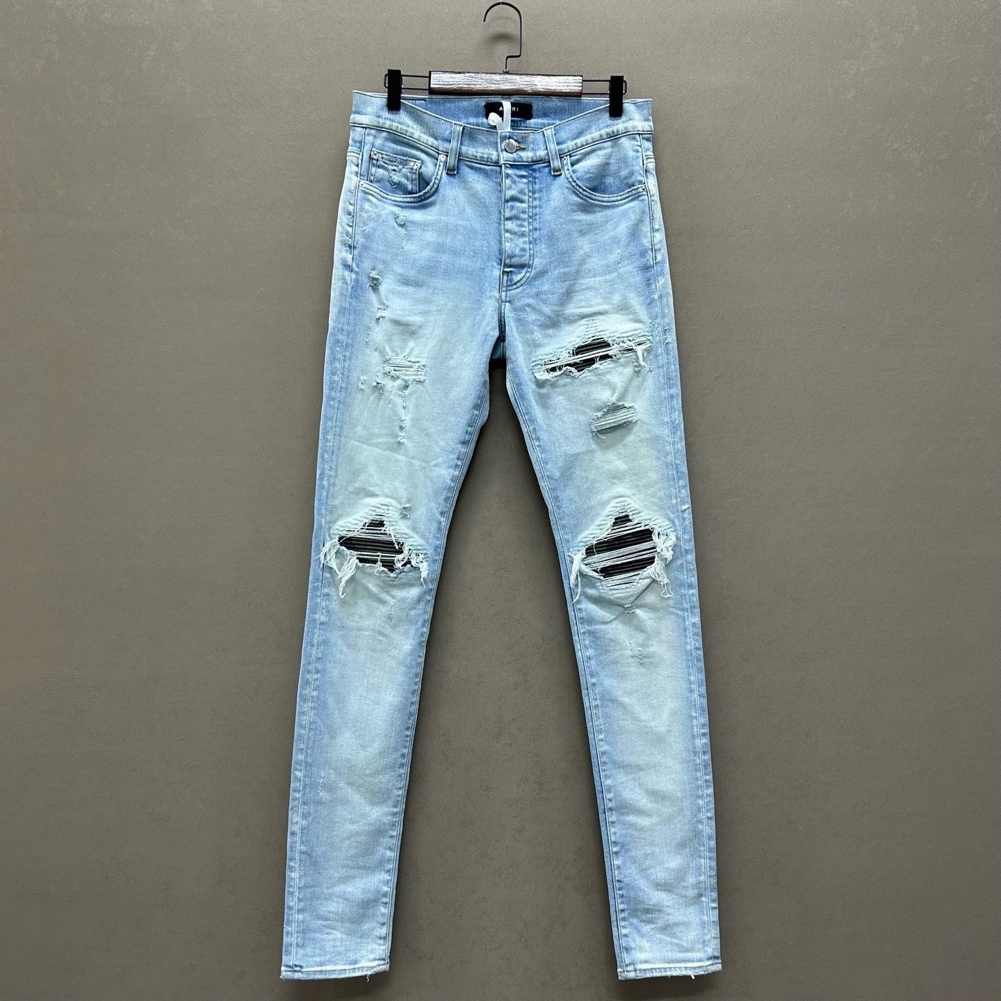 Amiri Amiri Distressed Patchwork Denim Jeans Size 31 Size US 31 - 2 Thumbnail
