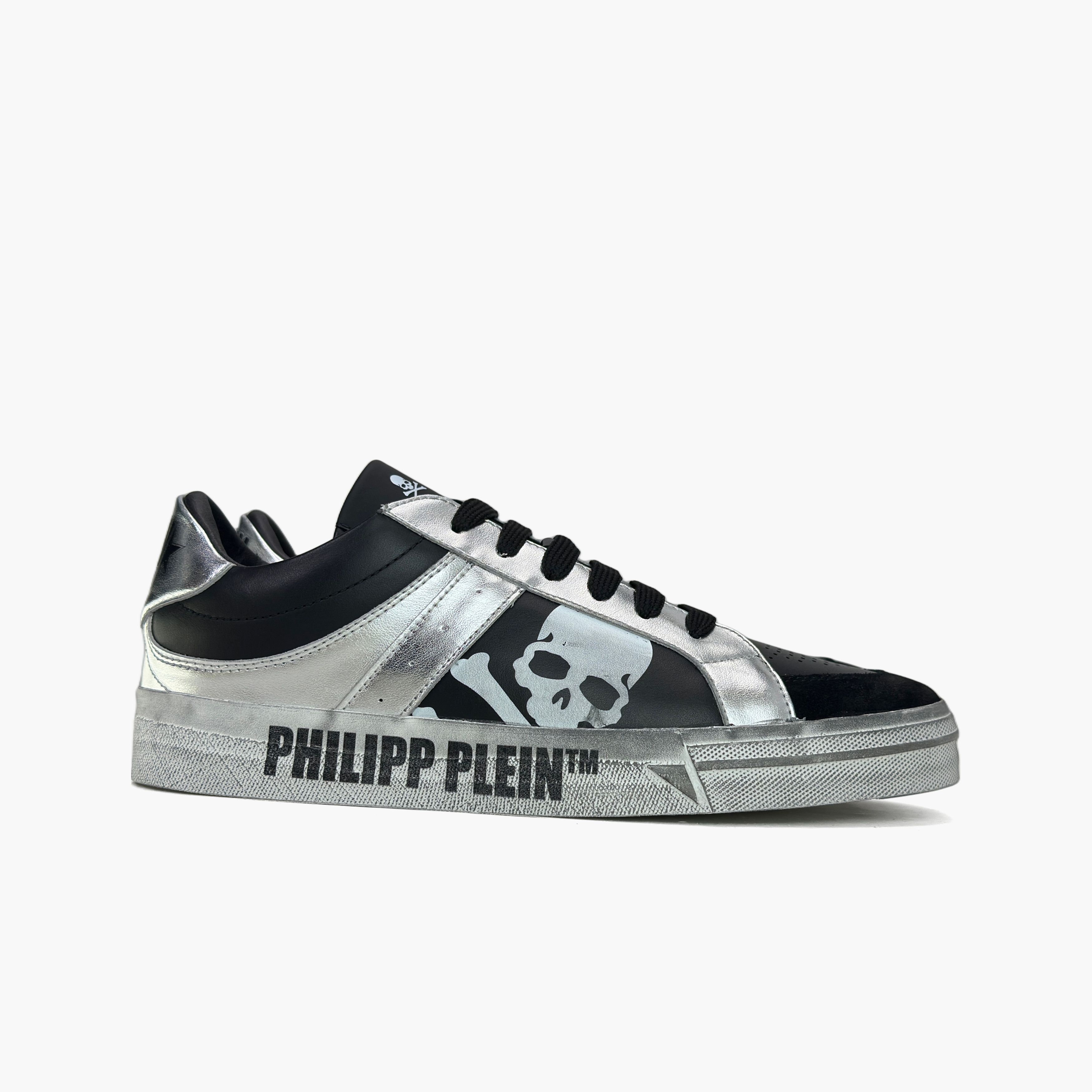Philipp Plein Philipp Plein Skull Graphic Low-Top Sneakers Size 8 Size US 8 / EU 41 - 4 Thumbnail