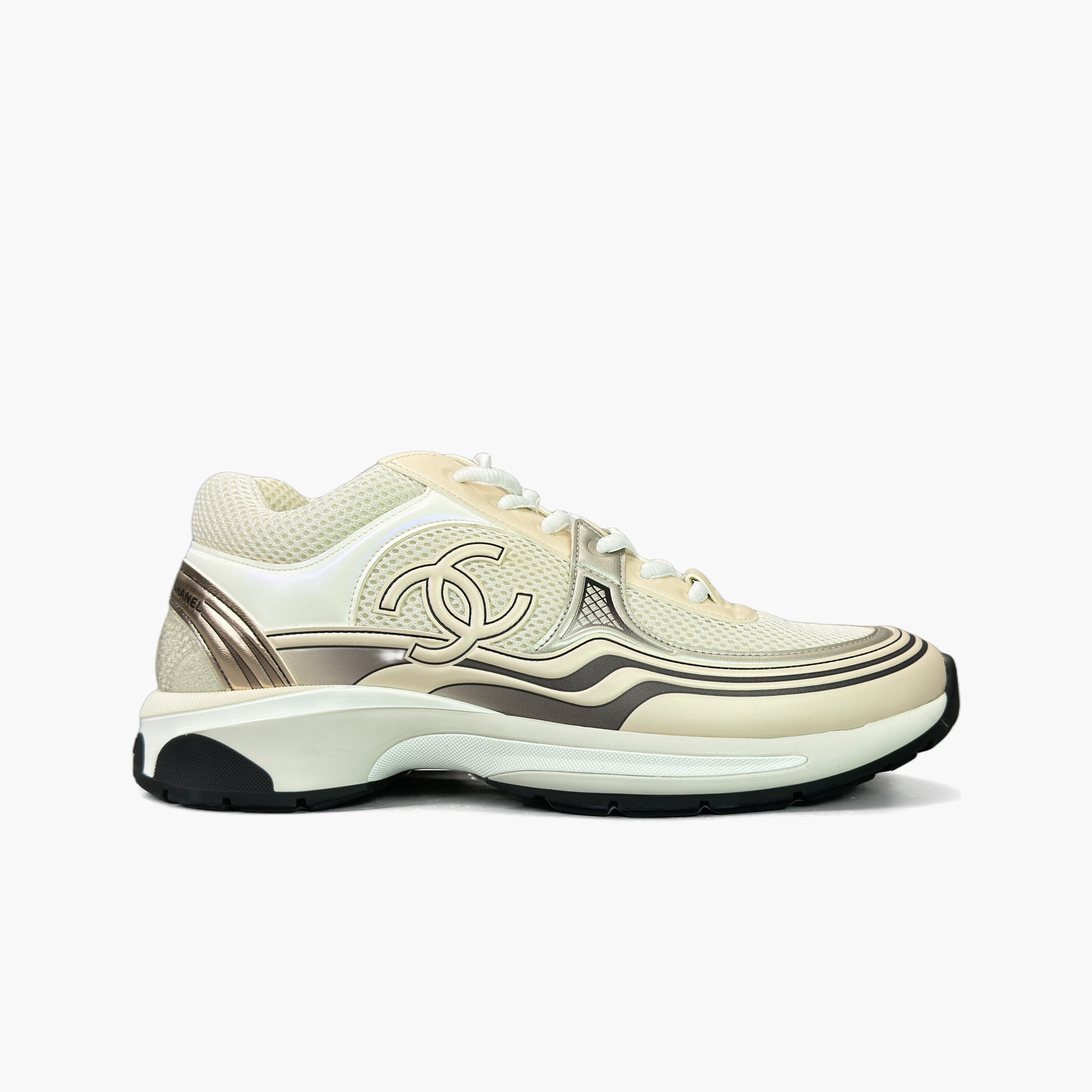 Chanel Chanel Logo Mesh Low-Top Sneakers Size 42 Size US 12 / IT 42 - 4 Thumbnail