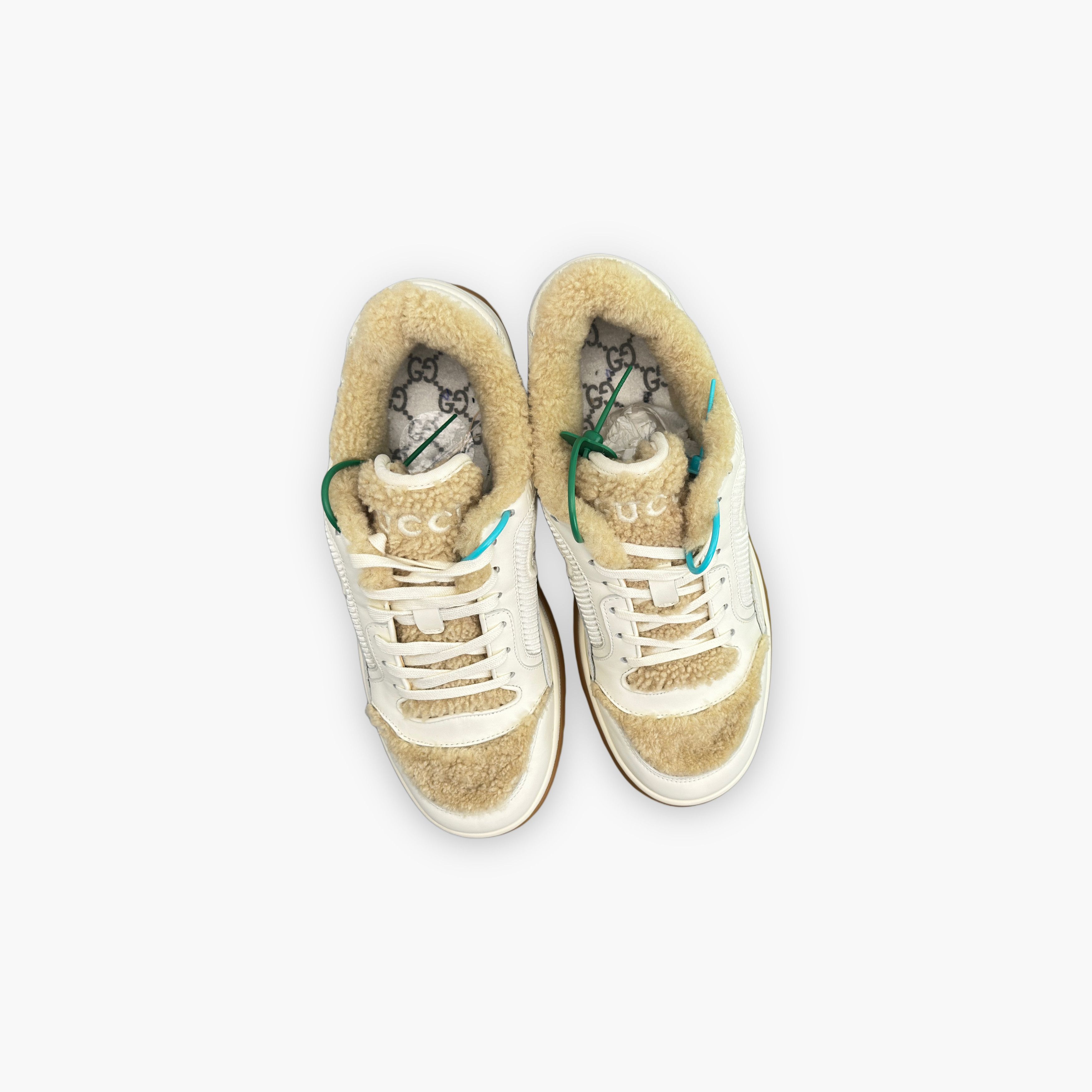 Gucci Gucci Mac80 Fur Trim Sneakers Size 8 Size US 8 / EU 41 - 9 Thumbnail