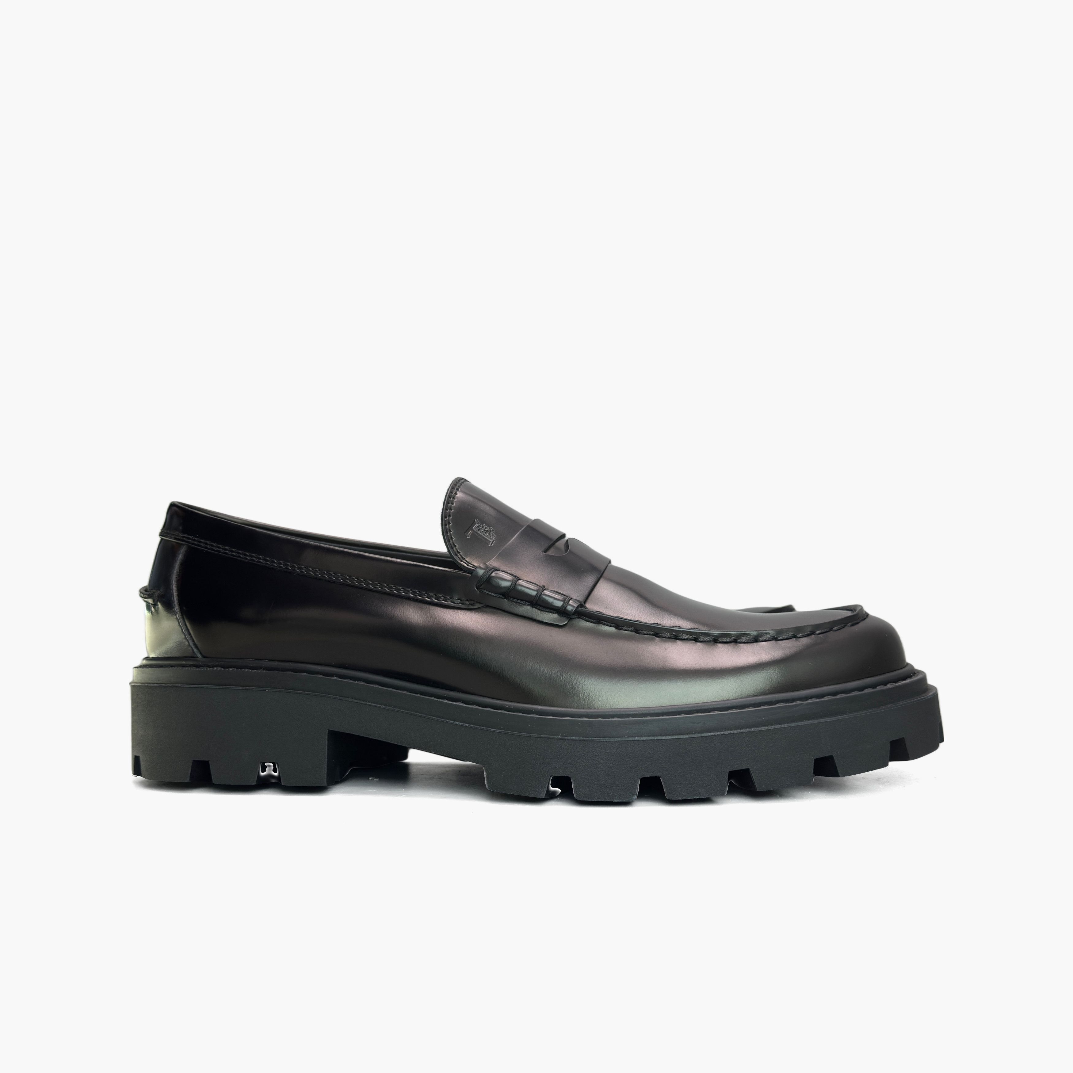 Tod's Tod's Black Leather Lug Sole Loafers Size US 10 Size US 10 / EU 43 - 4 Thumbnail