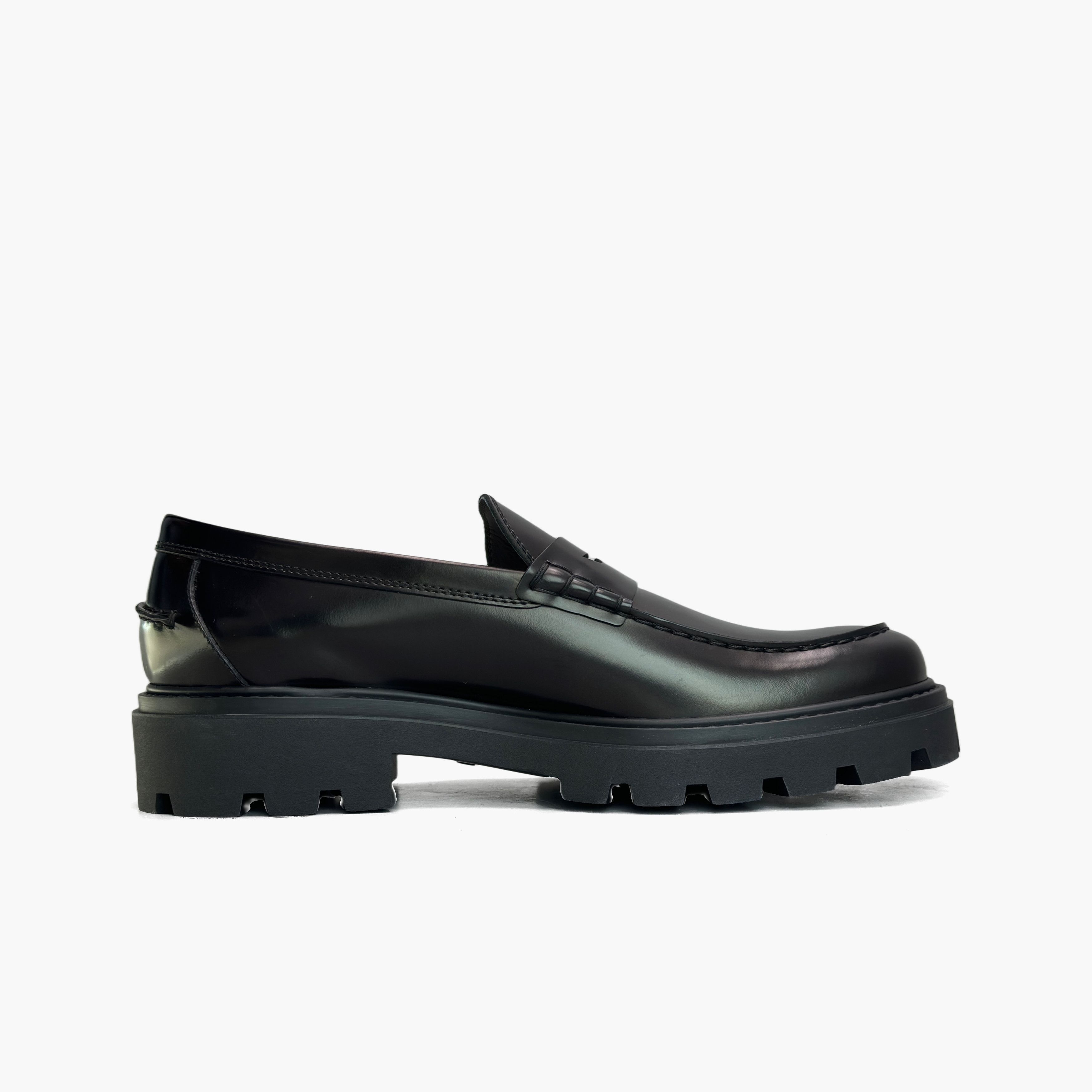 Tod's Tod's Black Leather Lug Sole Loafers Size US 10 Size US 10 / EU 43 - 2 Thumbnail