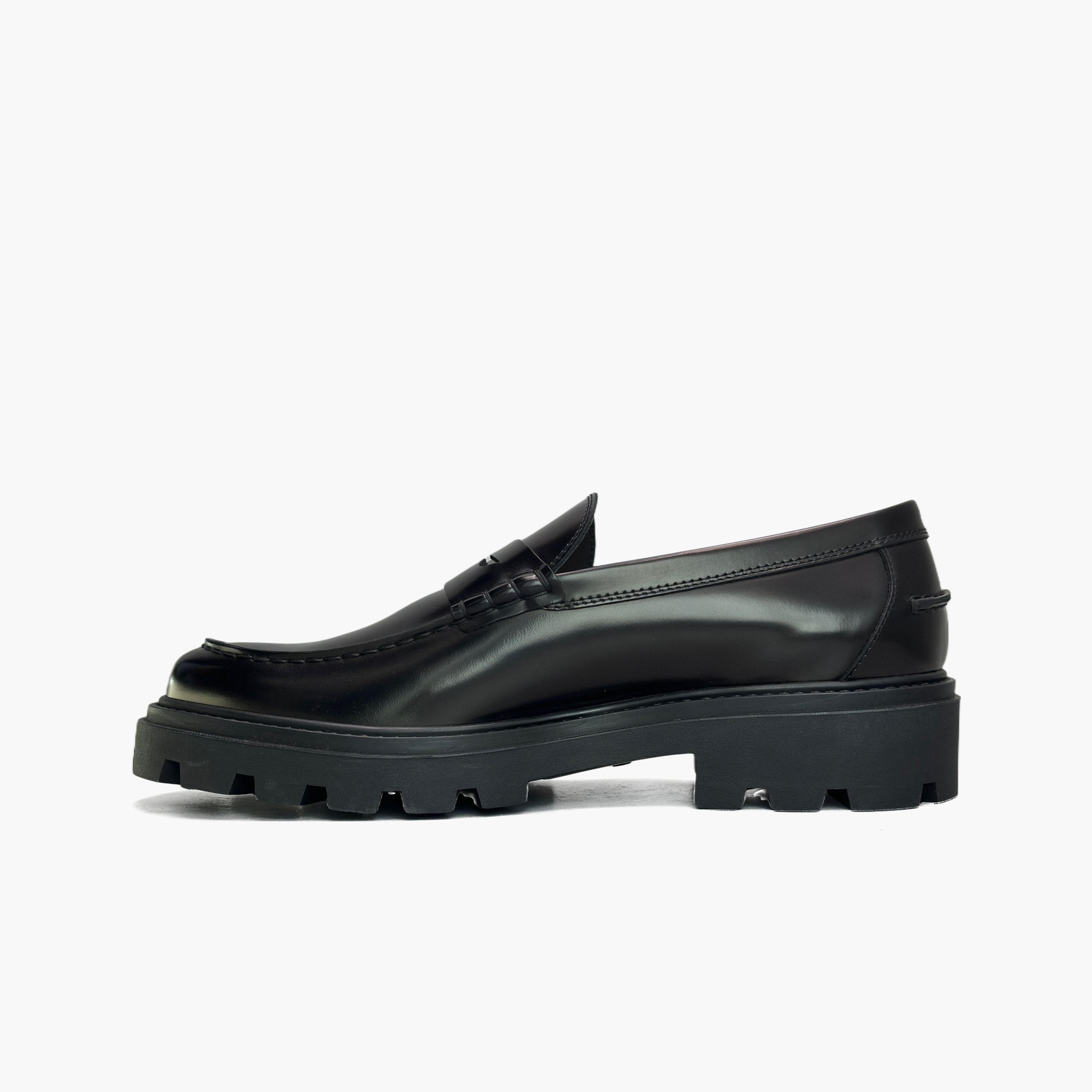 Tod's Tod's Black Leather Lug Sole Loafers Size US 10 Size US 10 / EU 43 - 3 Thumbnail