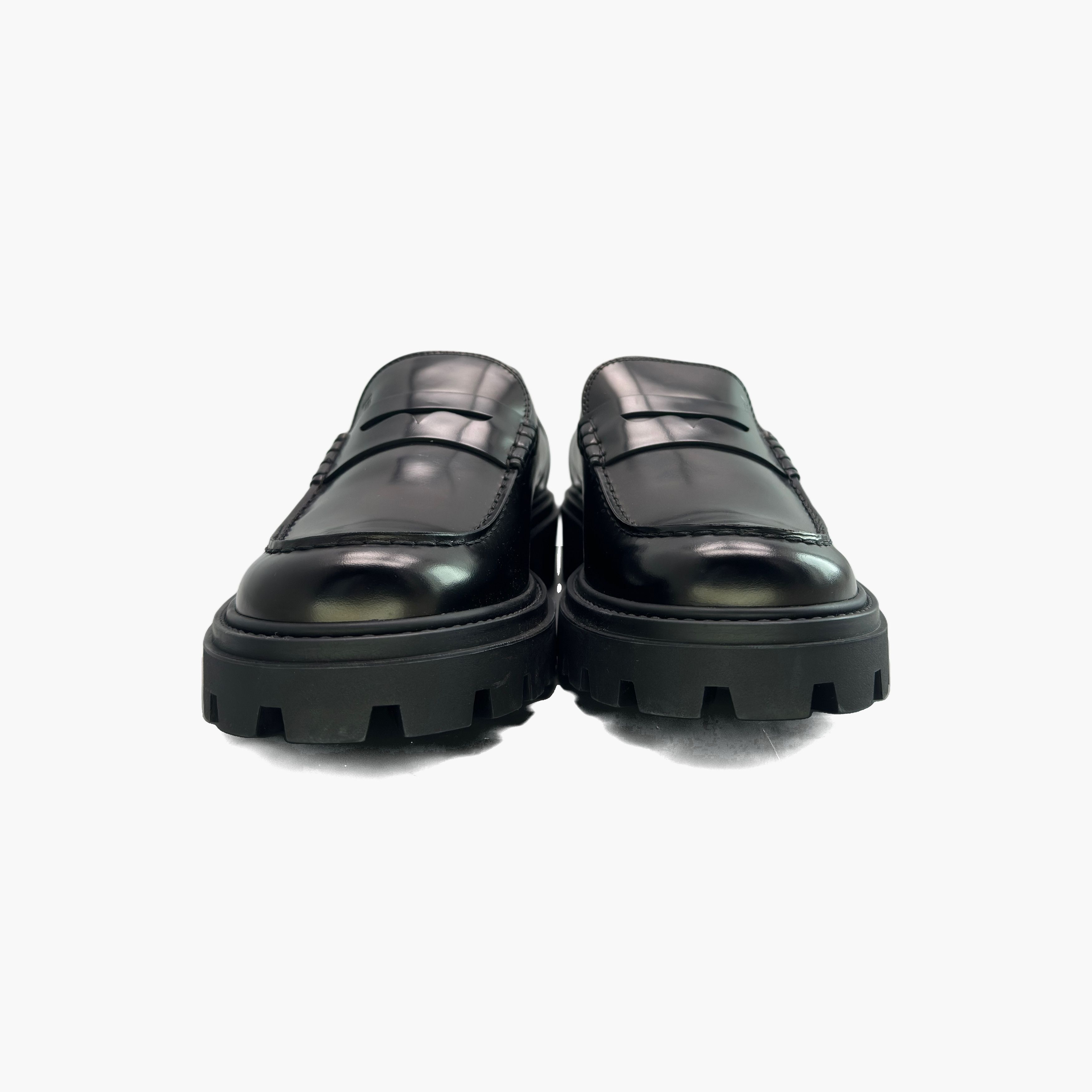 Tod's Tod's Black Leather Lug Sole Loafers Size US 10 Size US 10 / EU 43 - 5 Thumbnail