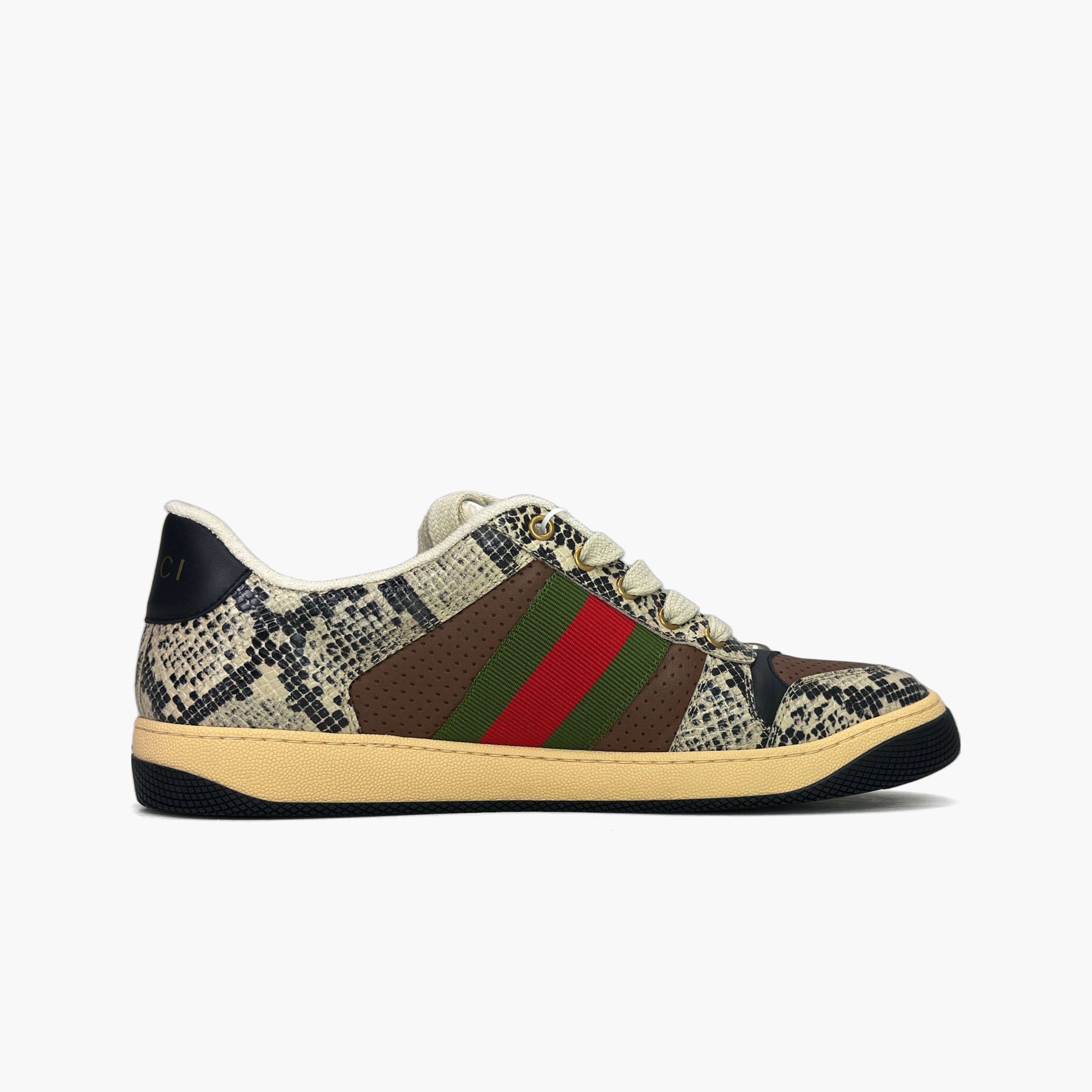Gucci Gucci Snakeskin Screener Low-Top Sneakers Size 11 Size US 11 / EU 44 - 2 Thumbnail