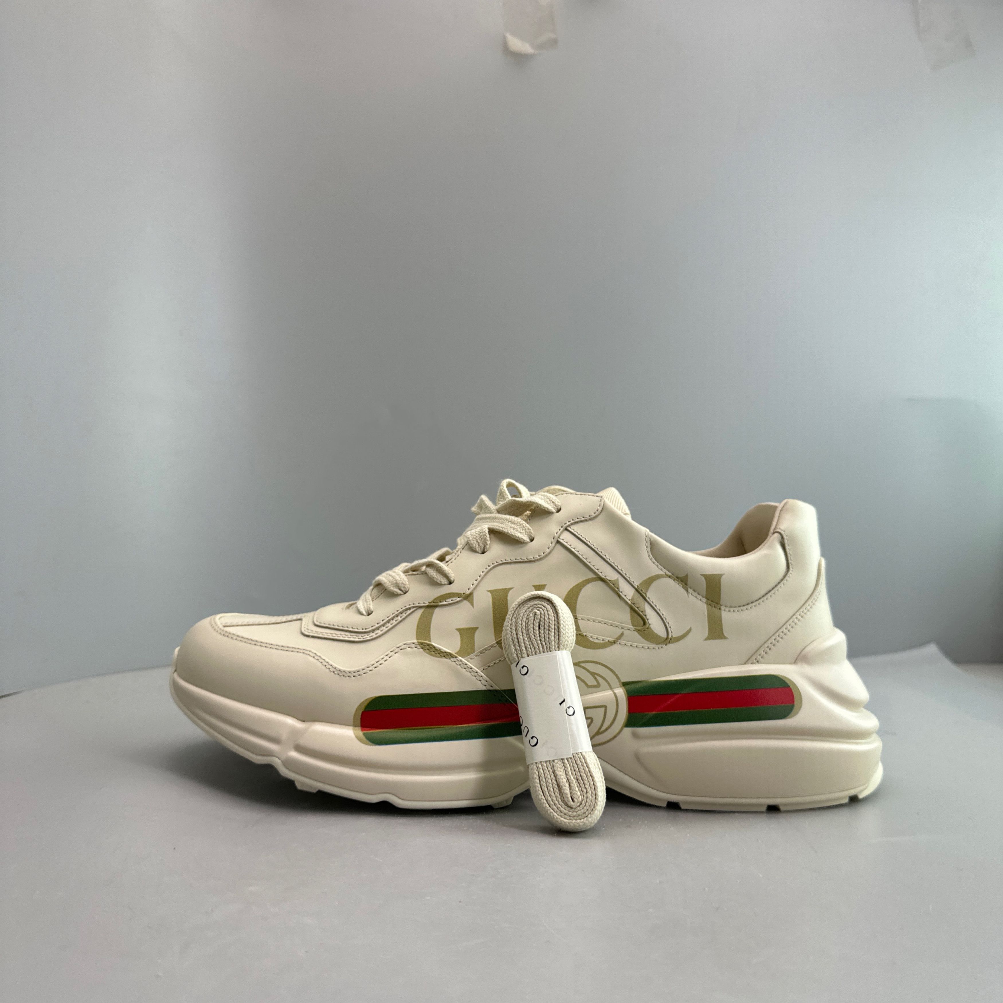 Gucci Gucci Rhyton Logo Low-Top Sneakers Size 12 Size US 12 / EU 45 - 10 Thumbnail