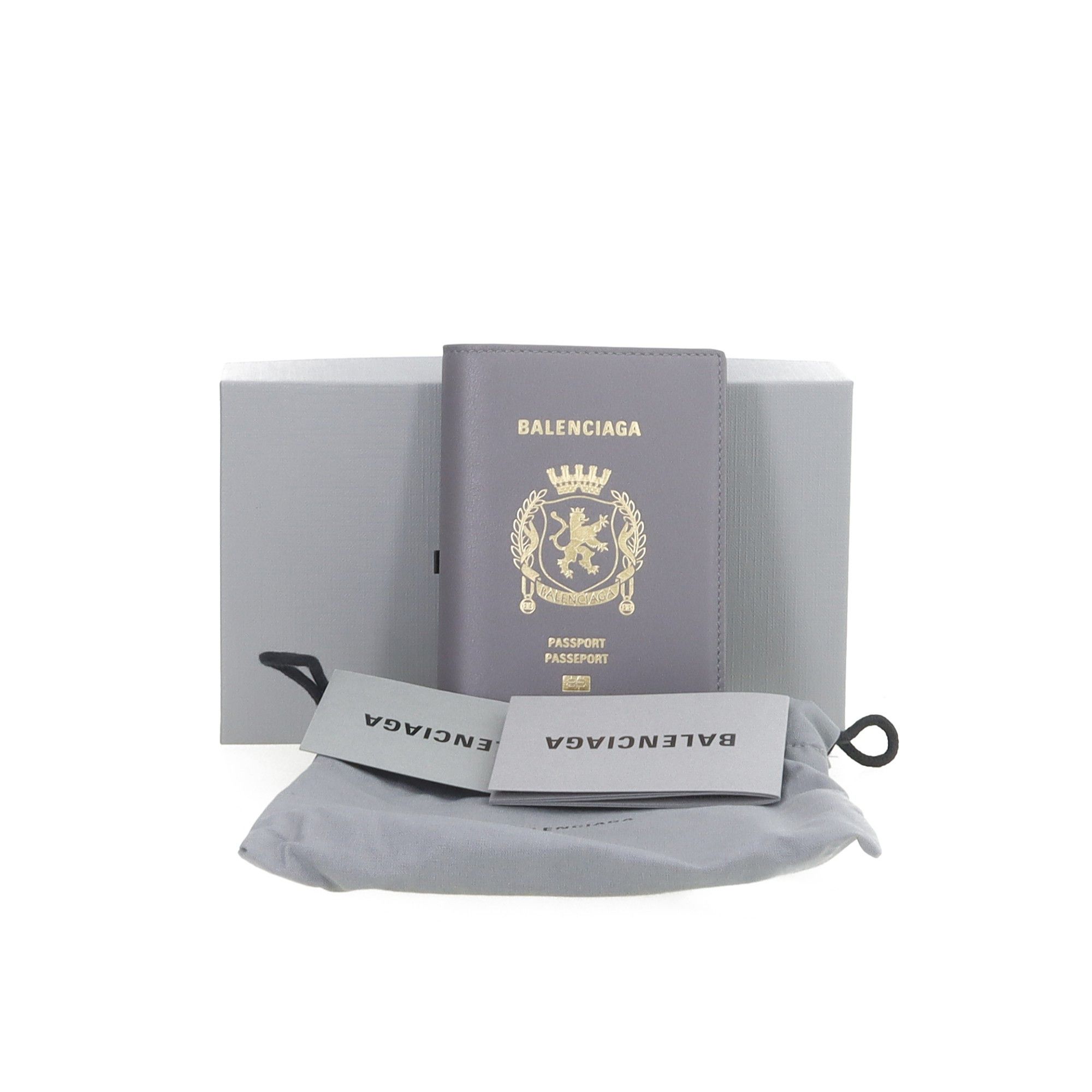Balenciaga Balenciaga Crest Passport Holder Gray Size ONE SIZE - 5 Thumbnail
