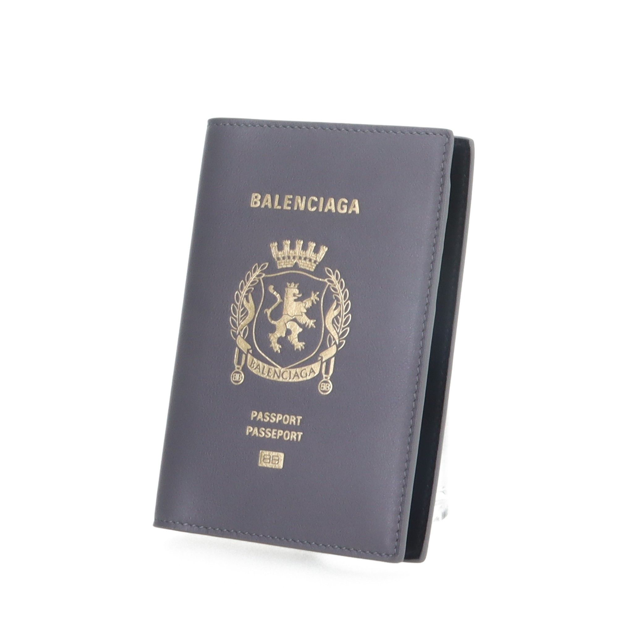 Balenciaga Balenciaga Crest Logo Passport Holder ONE SIZE Size ONE SIZE - 2 Thumbnail