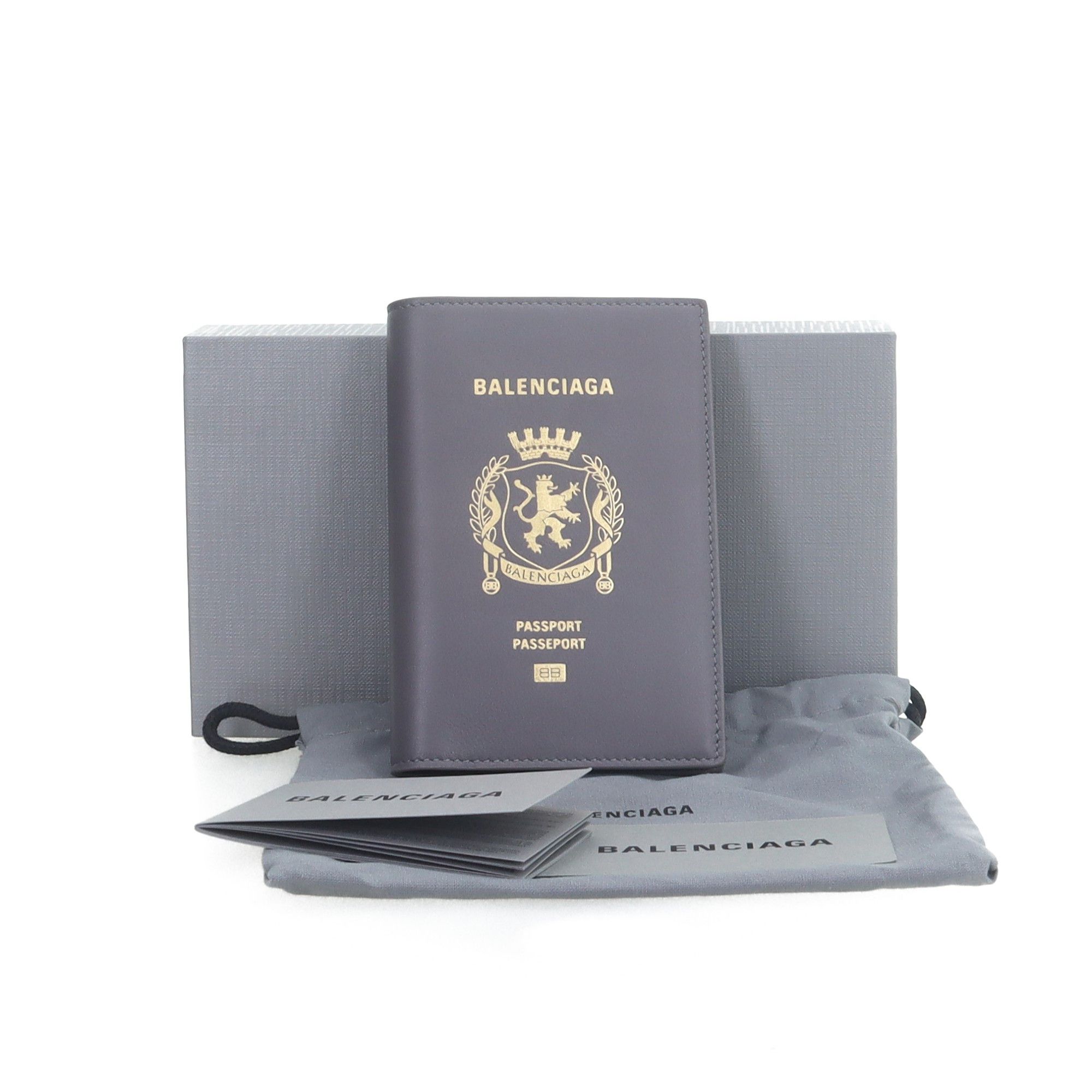 Balenciaga Balenciaga Crest Logo Passport Holder ONE SIZE Size ONE SIZE - 5 Thumbnail