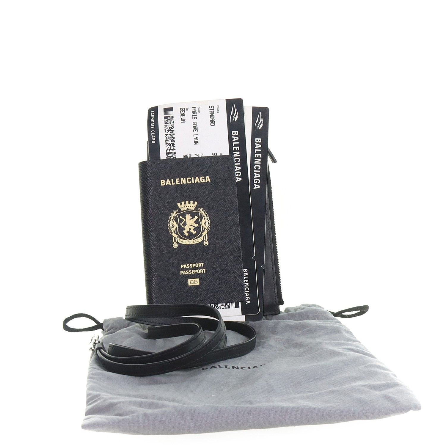 Balenciaga Balenciaga Logo Passport Holder Wallet Size ONE SIZE - 5 Thumbnail