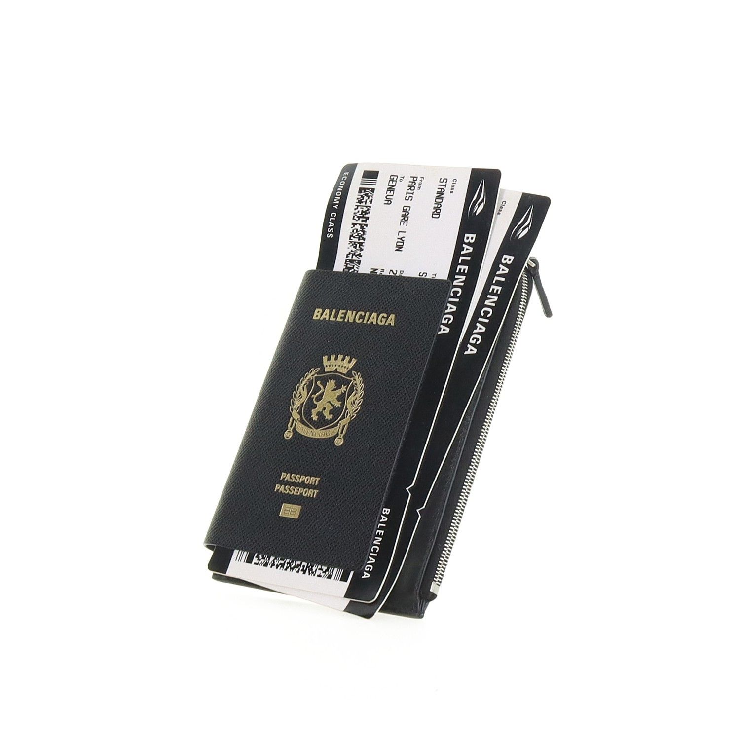 Balenciaga Balenciaga Logo Passport Holder Wallet Size ONE SIZE - 2 Thumbnail