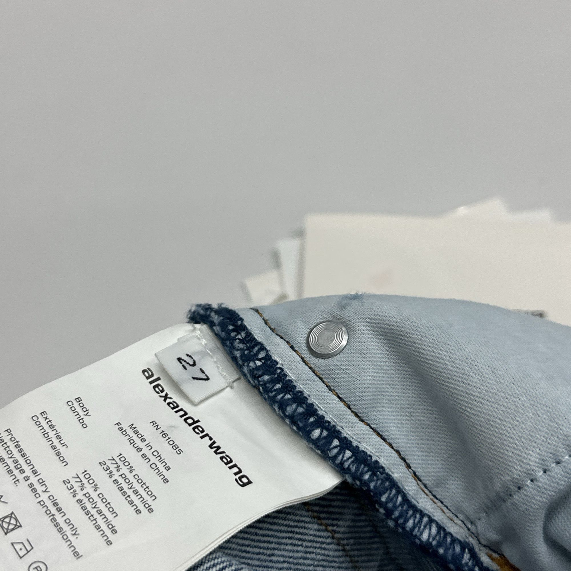 Alexander Wang Alexander Wang Asymmetrical Bikini Waist Jeans Size 27 Size 27" / US 4 / IT 40 - 6 Thumbnail