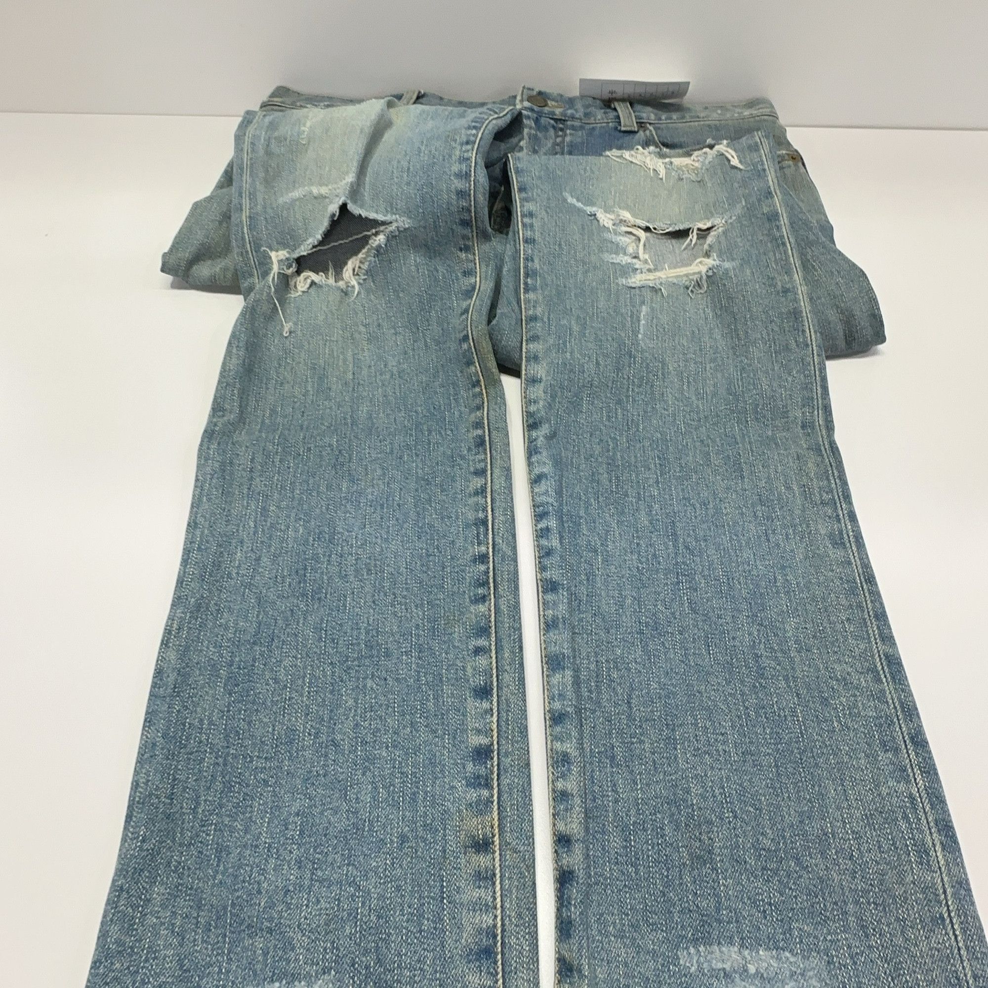 Saint Laurent Paris Saint Laurent Distressed Denim Jeans Size 33 Size US 33 - 8 Thumbnail