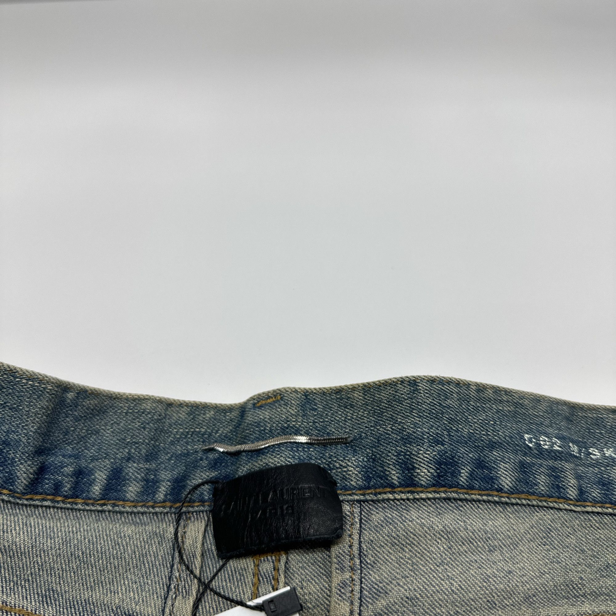 Saint Laurent Paris Saint Laurent Distressed Denim Jeans Size 33 Size US 33 - 3 Thumbnail