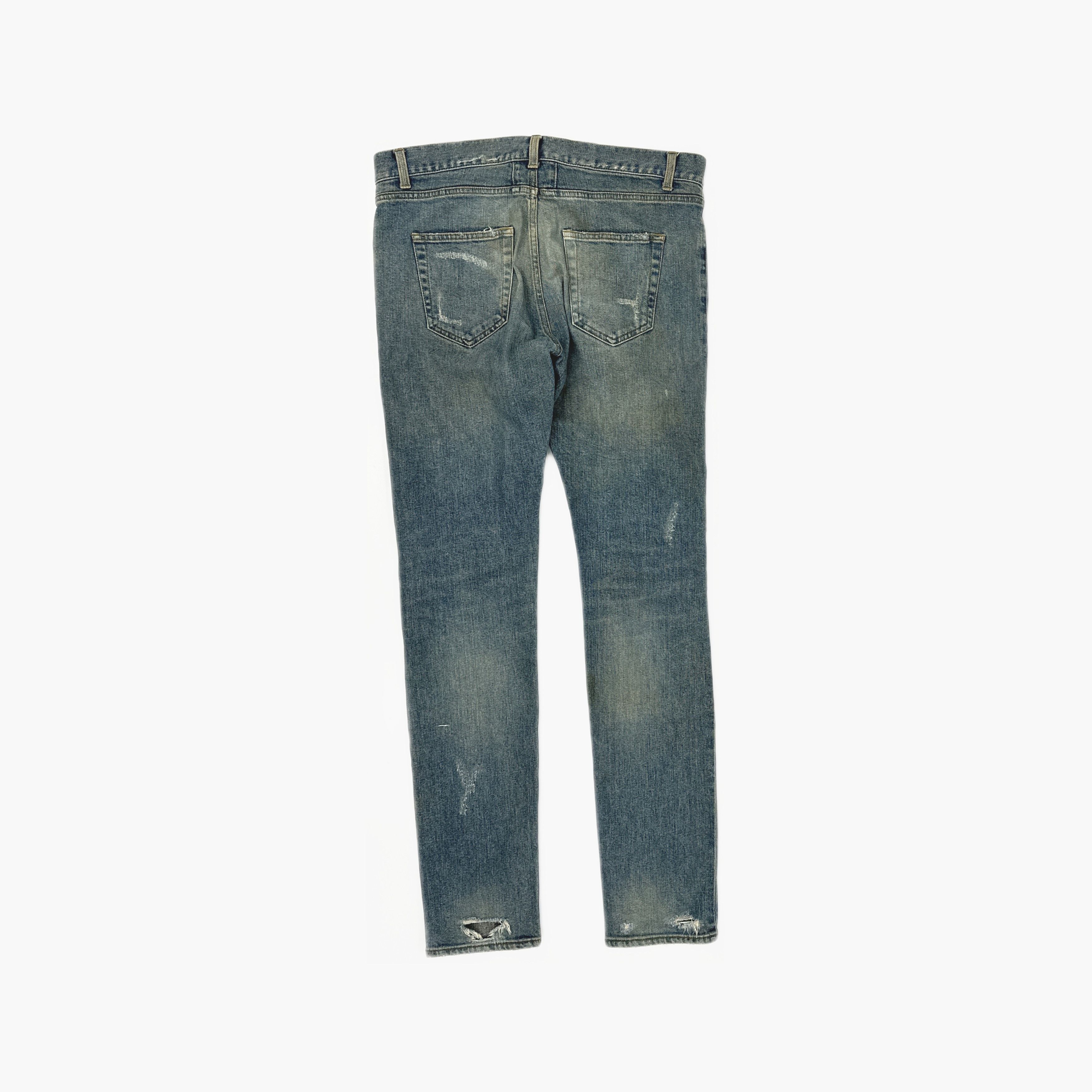 Saint Laurent Paris Saint Laurent Distressed Denim Jeans Size 33 Size US 33 - 2 Thumbnail