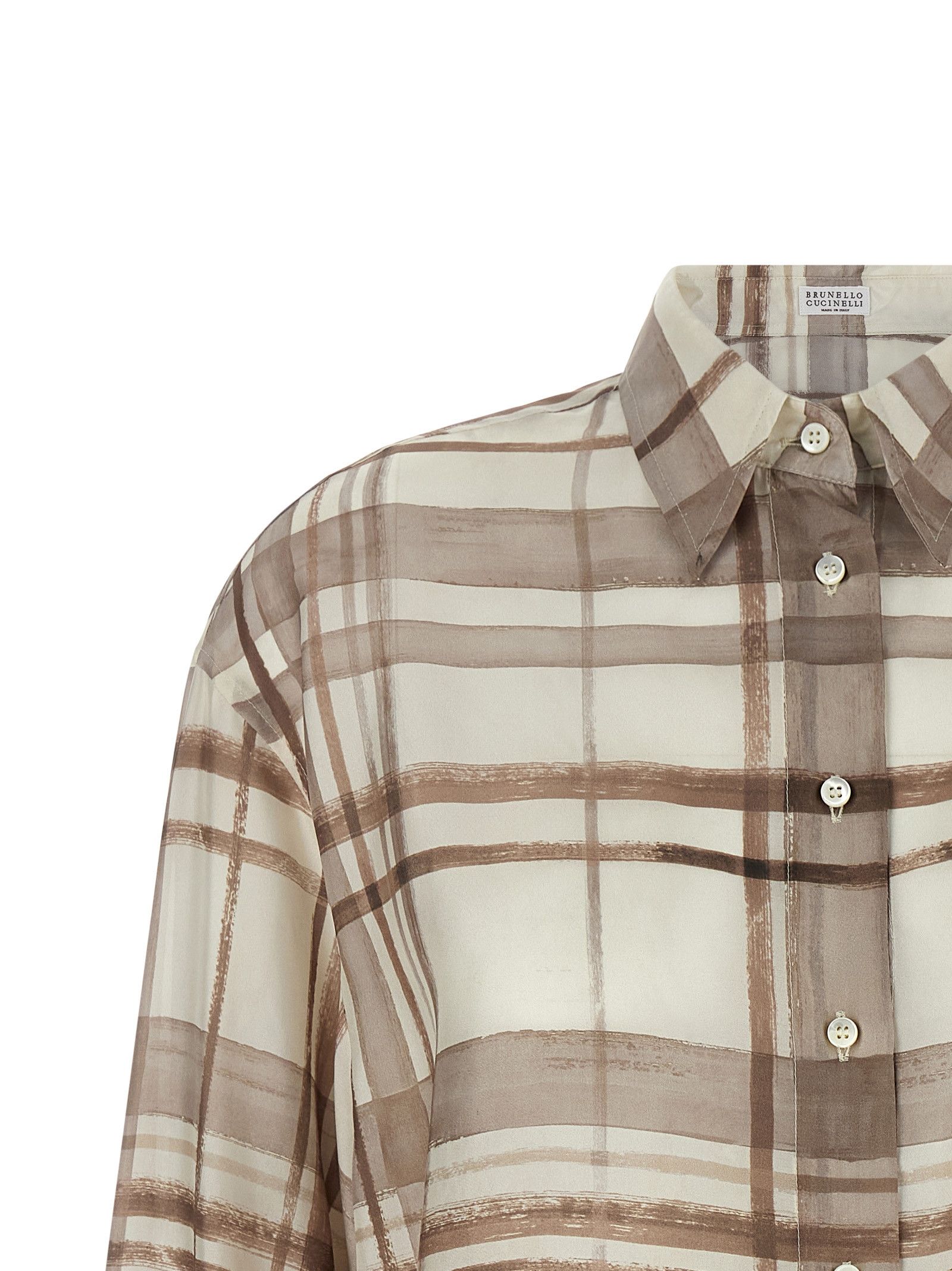 Brunello Cucinelli Silk Shirt Size L / US 10 / IT 46 - 3 Thumbnail