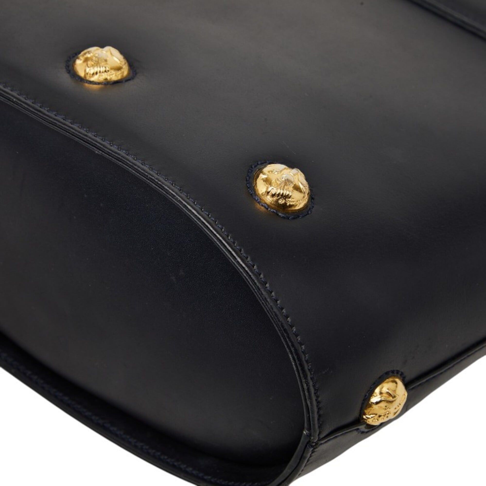 Salvatore Ferragamo Salvatore Ferragamo Studded Shoulder Bag, Black Leather, Women's Size ONE SIZE - 6 Thumbnail