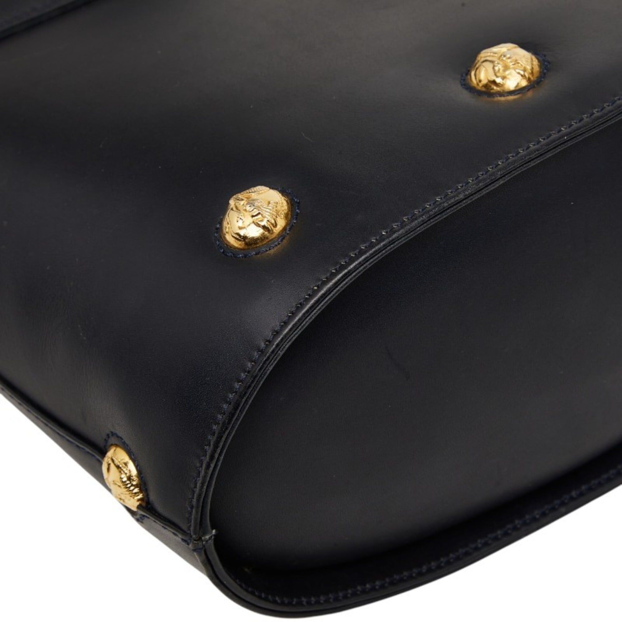 Salvatore Ferragamo Salvatore Ferragamo Studded Shoulder Bag, Black Leather, Women's Size ONE SIZE - 7 Thumbnail