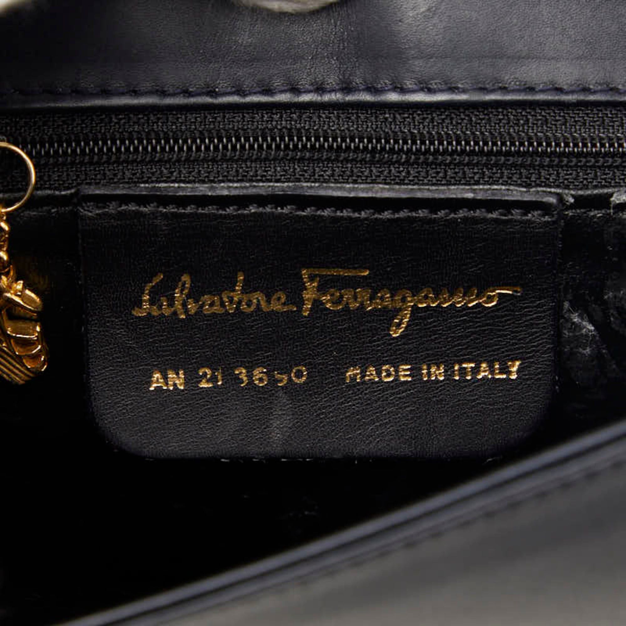 Salvatore Ferragamo Salvatore Ferragamo Studded Shoulder Bag, Black Leather, Women's Size ONE SIZE - 14 Thumbnail
