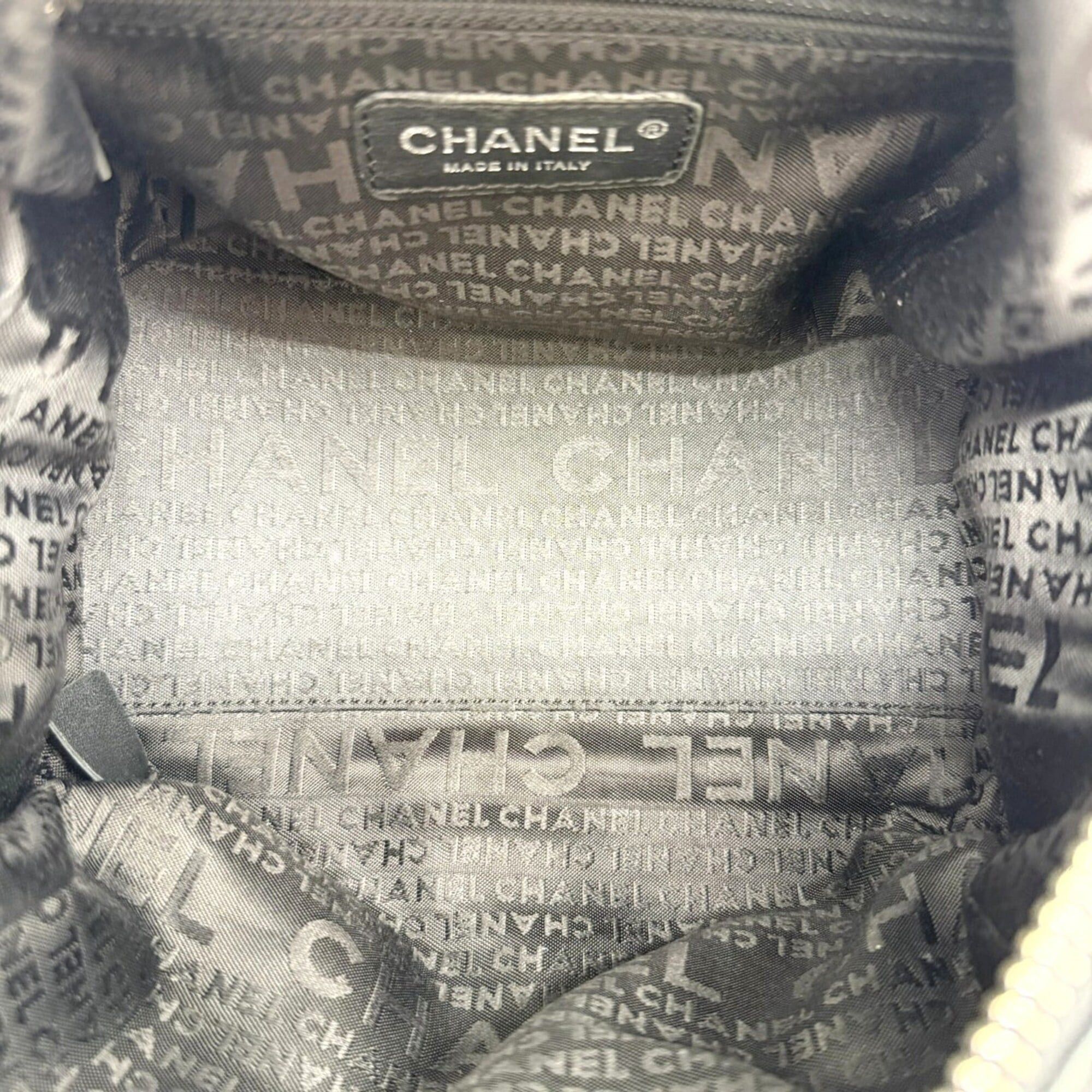 Chanel CHANEL Coco Mark Small Bowler Bag Handbag Leather Black Women's Size ONE SIZE - 16 Thumbnail