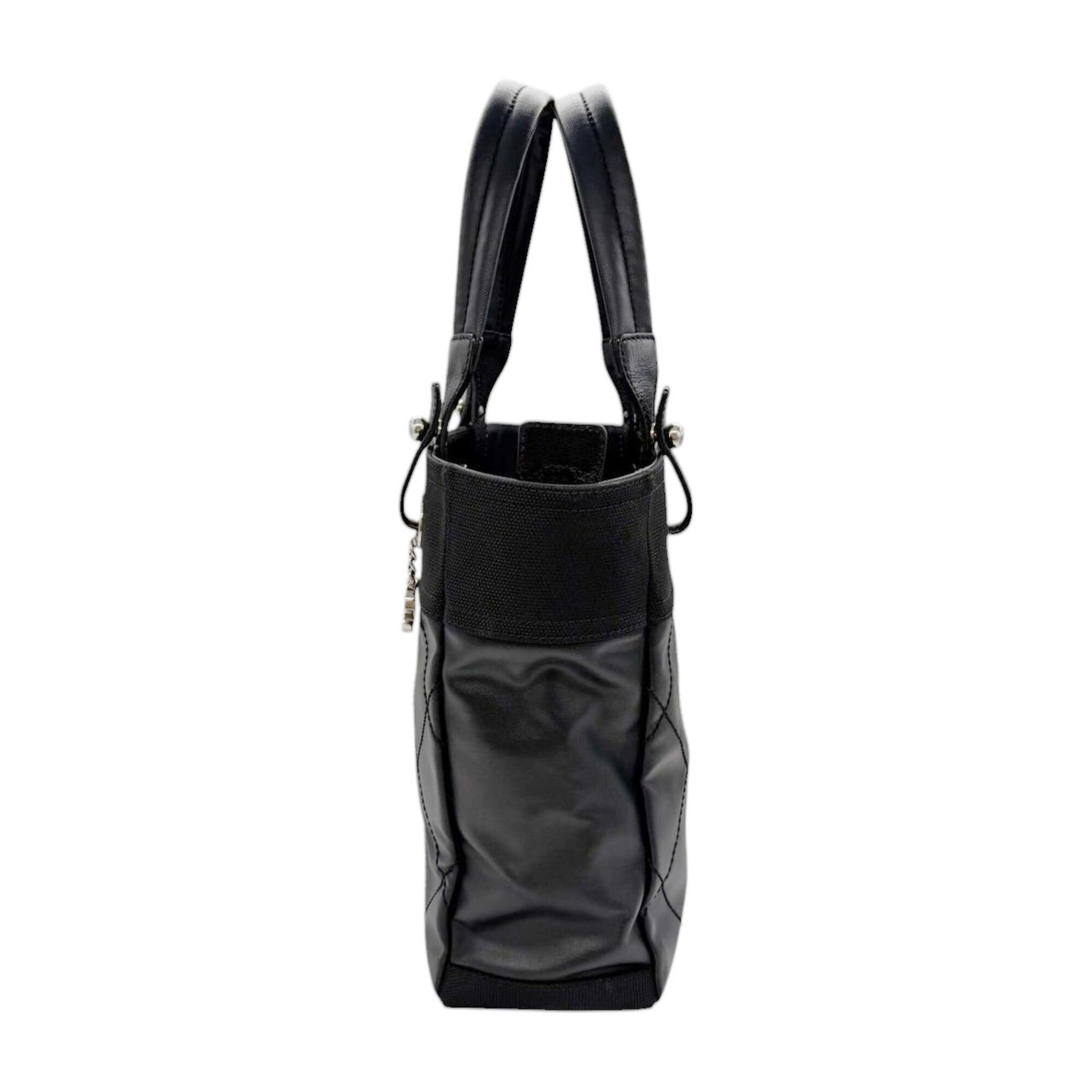 Chanel CHANEL Paris Biarritz PM Small Tote Bag, PVC Leather, Black, A34208, Women's Size ONE SIZE - 3 Thumbnail