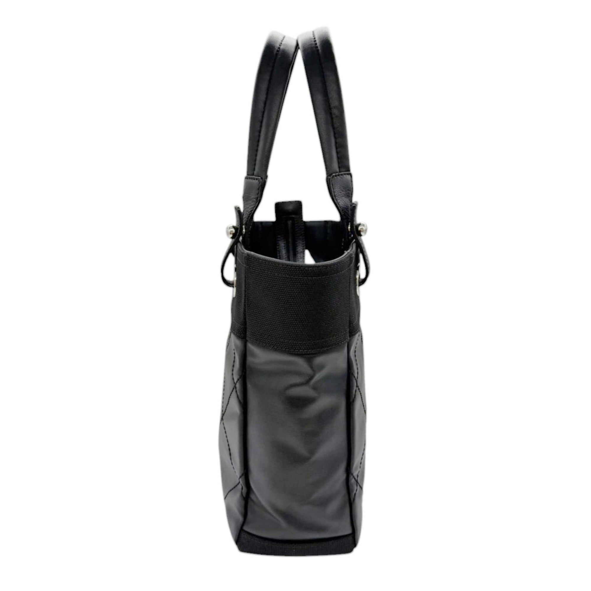 Chanel CHANEL Paris Biarritz PM Small Tote Bag, PVC Leather, Black, A34208, Women's Size ONE SIZE - 4 Thumbnail