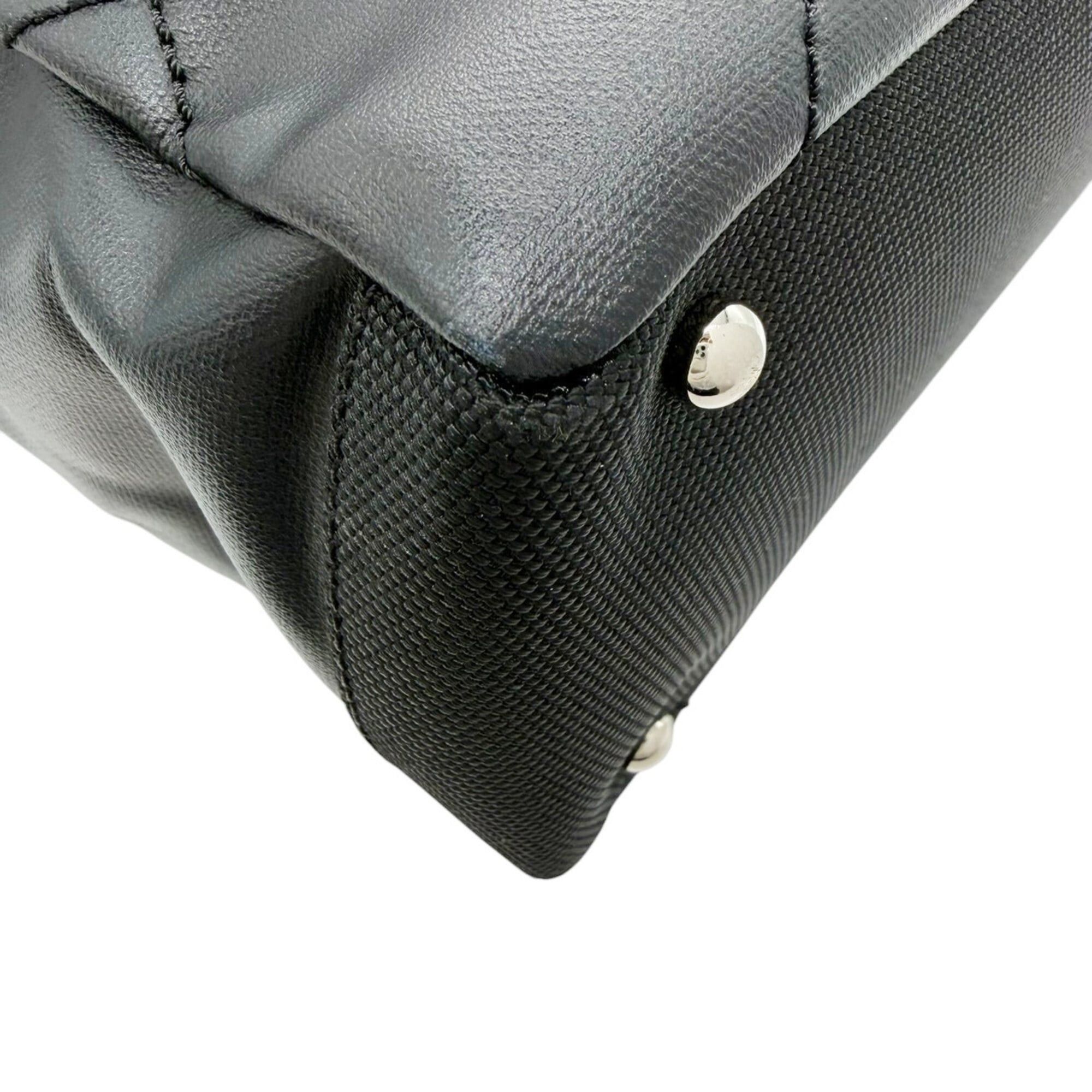 Chanel CHANEL Paris Biarritz PM Small Tote Bag, PVC Leather, Black, A34208, Women's Size ONE SIZE - 8 Thumbnail