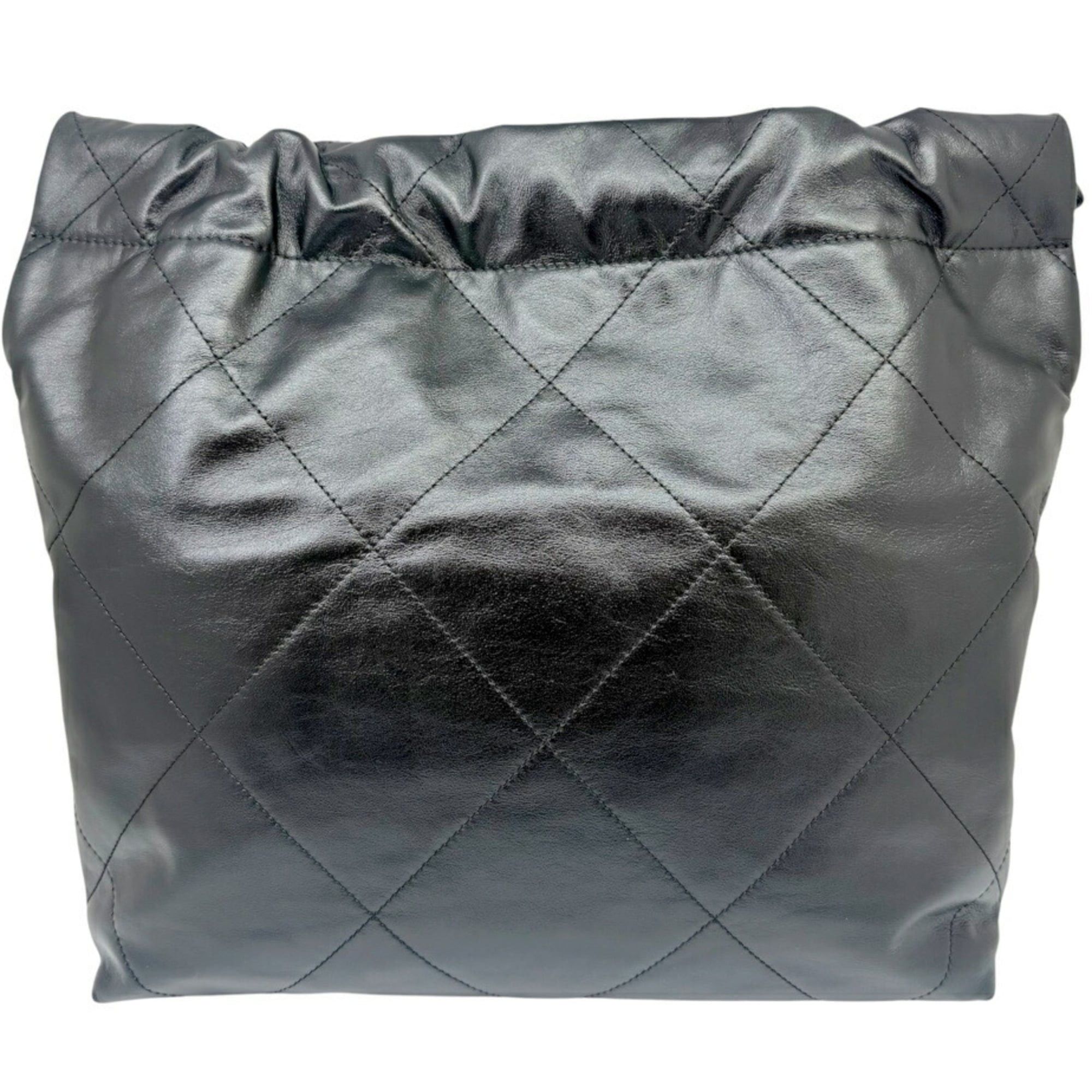 Chanel CHANEL Matelassé 22 Small Handbag, Calfskin, Black AS3260, Chain Tote, Women's Size ONE SIZE - 2 Thumbnail