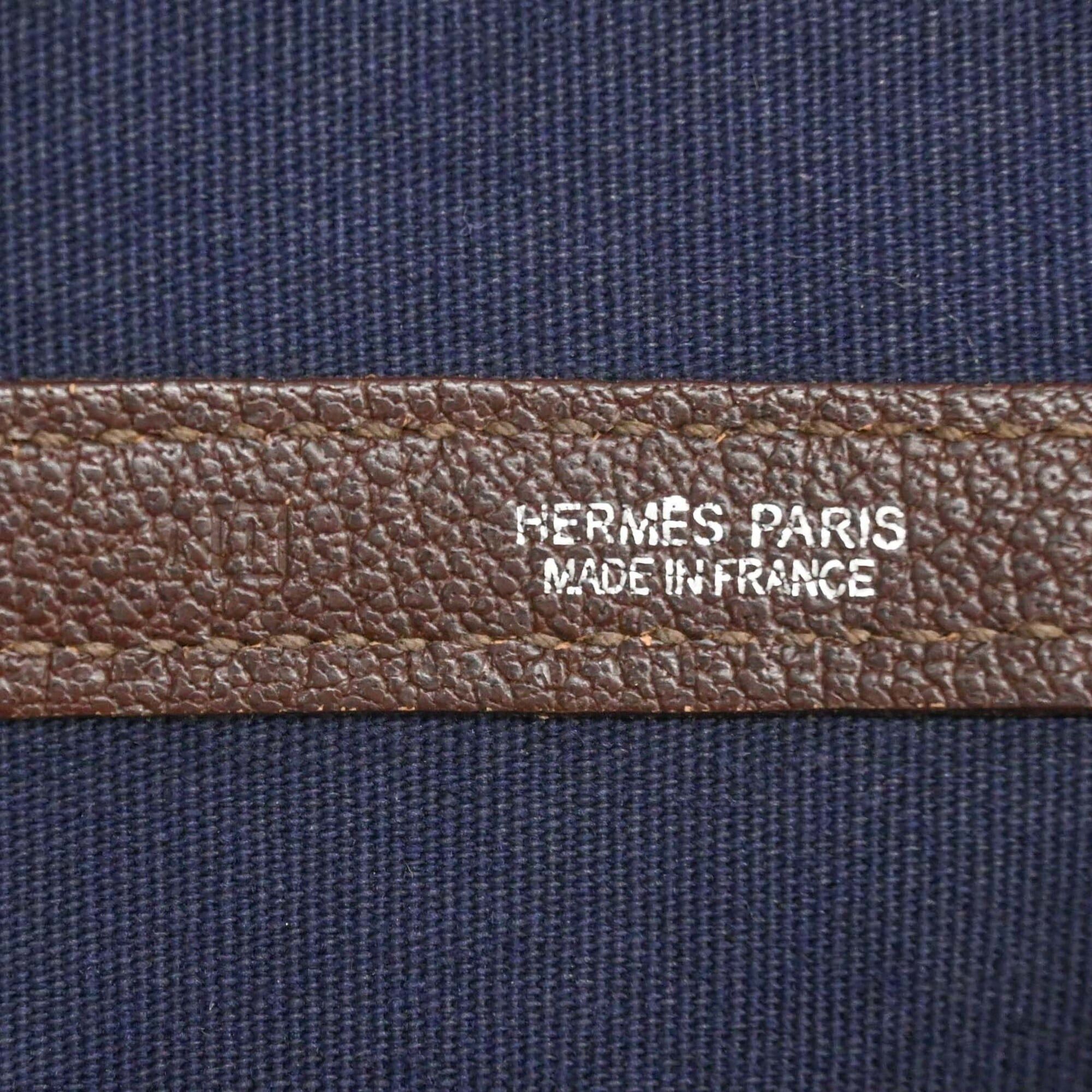 Hermes HERMES Garden PM 36 Handbag Tote Bag Toile Officier Canvas Brown Size ONE SIZE - 11 Thumbnail
