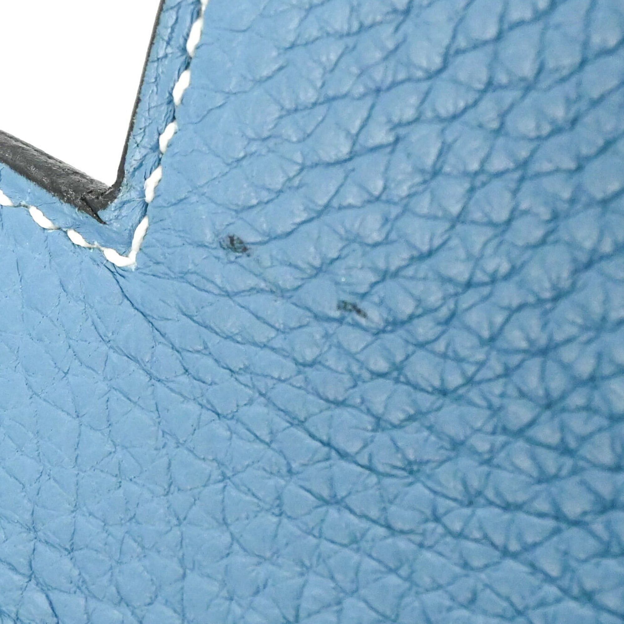 Hermes HERMES Kelly 28 Handbag Tote Bag, Taurillon Clemence Leather, Women's, Blue Jean Size ONE SIZE - 16 Thumbnail