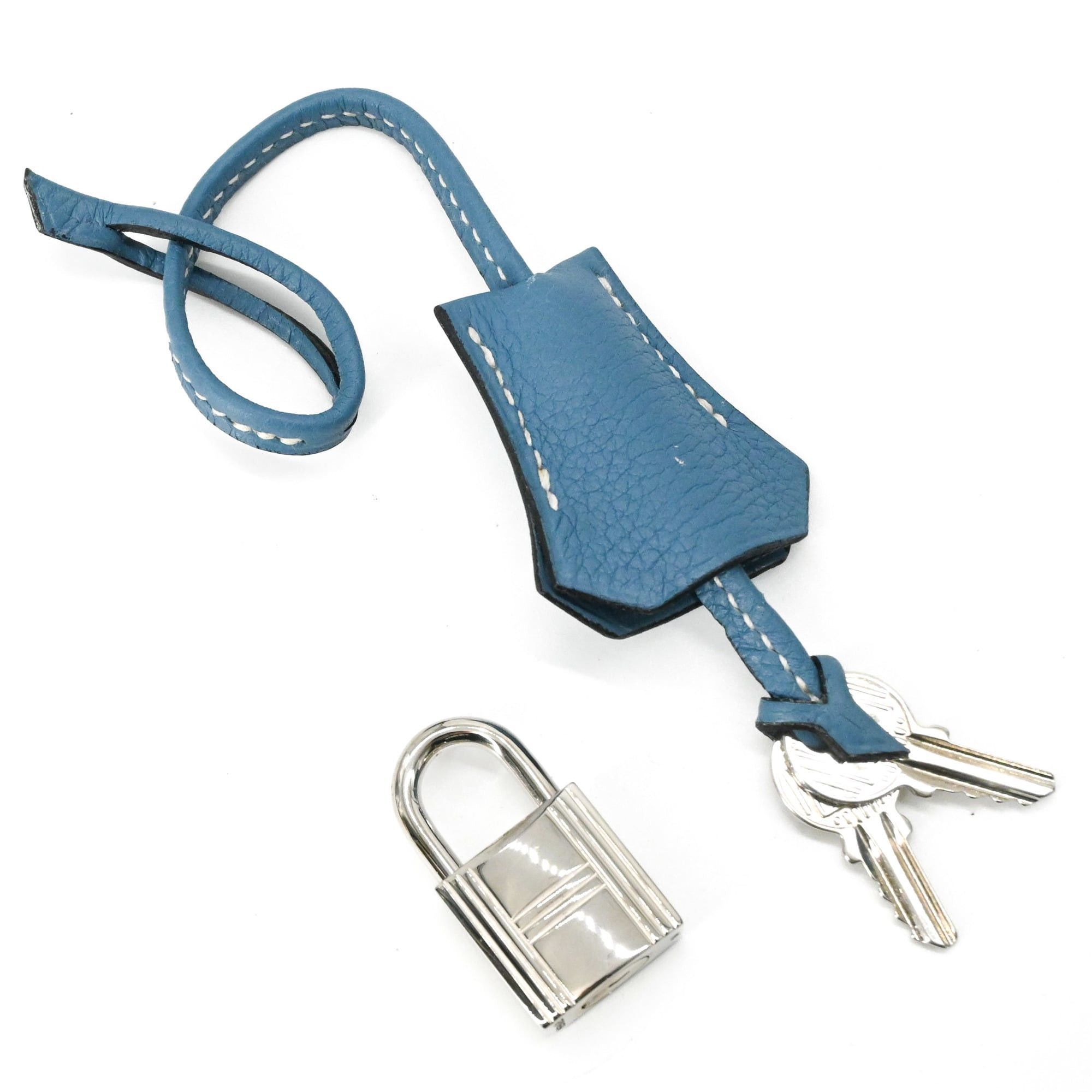 Hermes HERMES Kelly 28 Handbag Tote Bag, Taurillon Clemence Leather, Women's, Blue Jean Size ONE SIZE - 17 Thumbnail